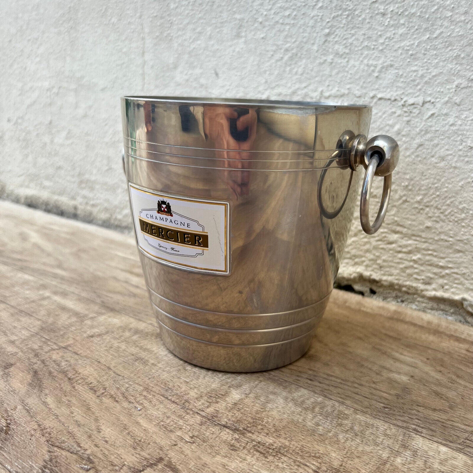 Vintage French Champagne Ice Bucket Cooler Made France MERCIER tiny 0210224 - Fleamarketfrance