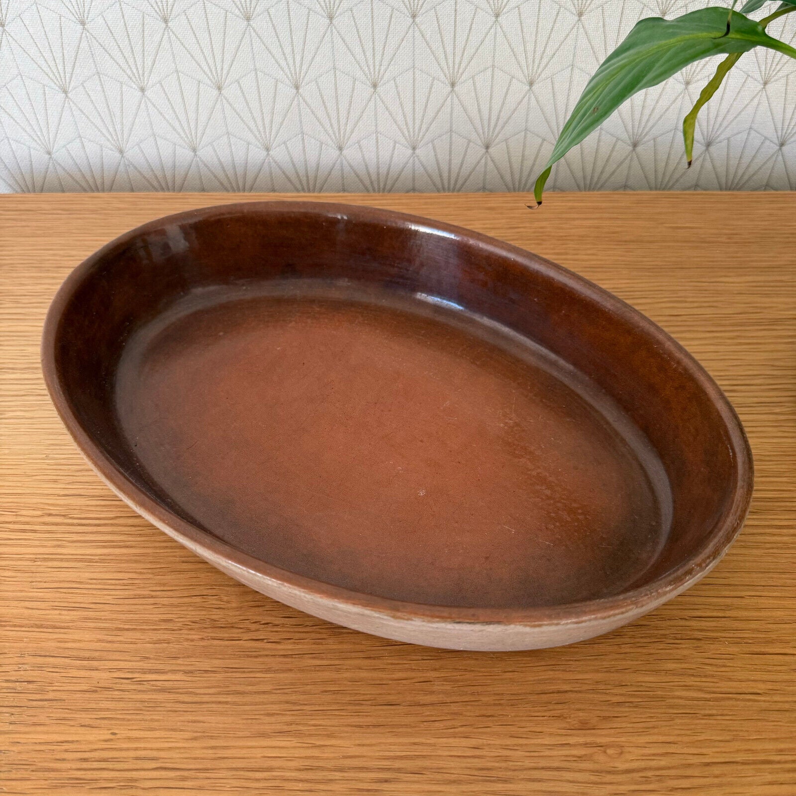 Vintage La Bourguignonne France Handmade French Bakeware 12.75” gratin 11112411 La Bourguignonne France