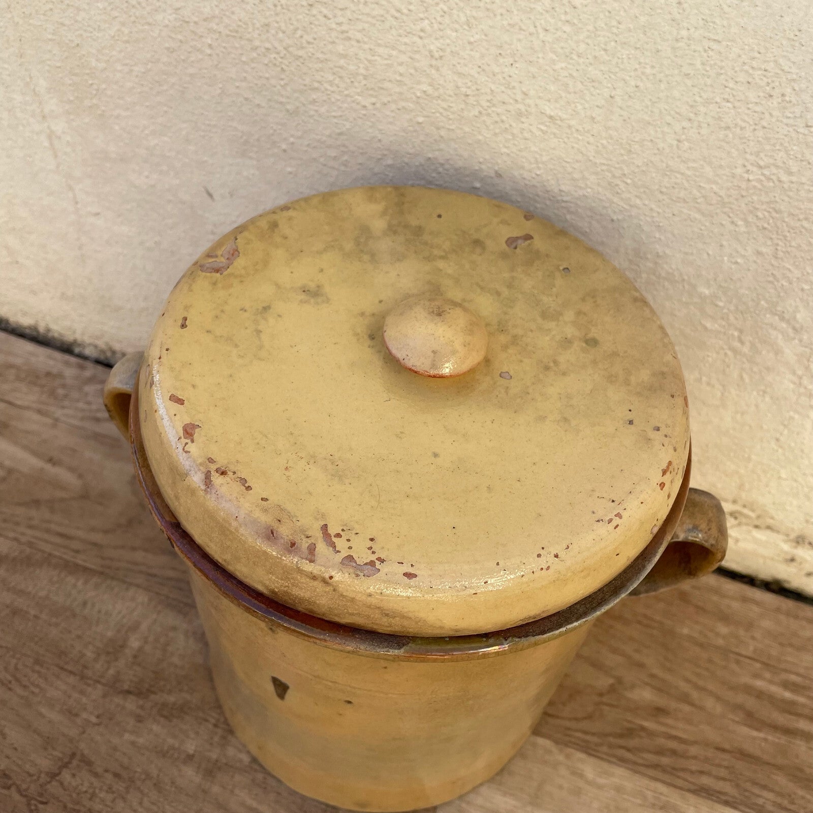 French Confit Pot Antique 19th Century Ceramic Preserve Jar Lidded 1302231 Unbranded