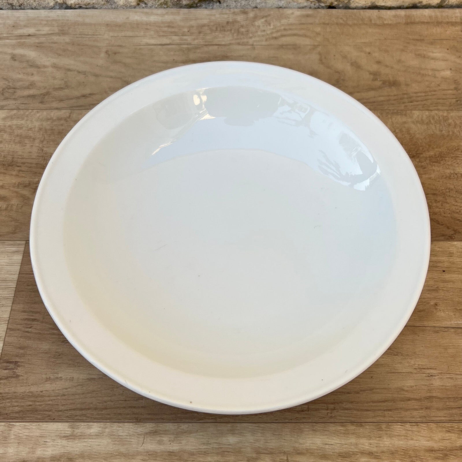 Vintage French Ironstone Bowl White Farmhouse Fruit Serving Dish 2609229 Unmarked