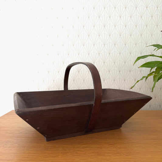 French Wooden Basket market fruits Mushrooms Vintage Wineyard 2010255