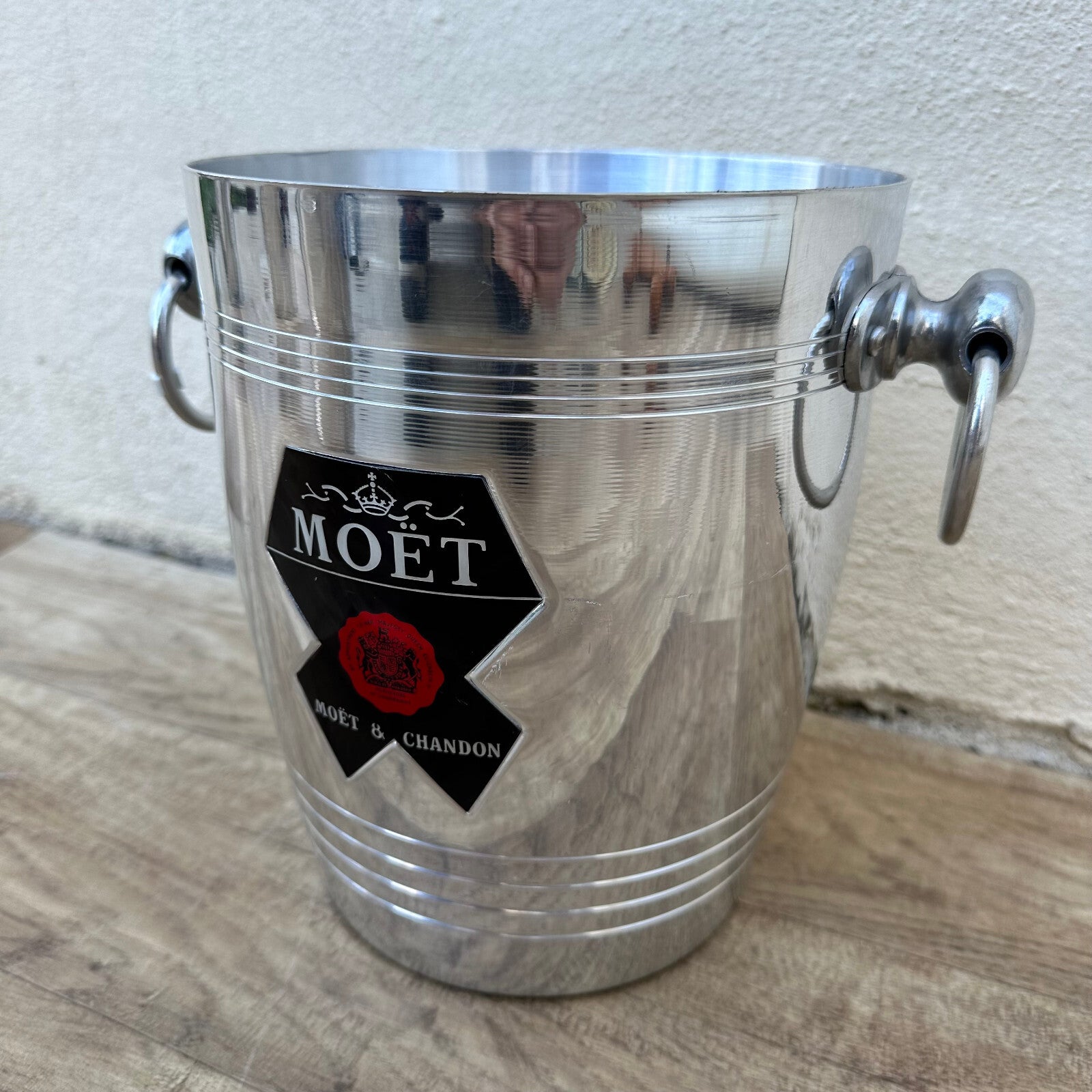 Vintage French Moet Chandon Ice Bucket Champagne Cooler Steel 1812232 Fleamarketfrance