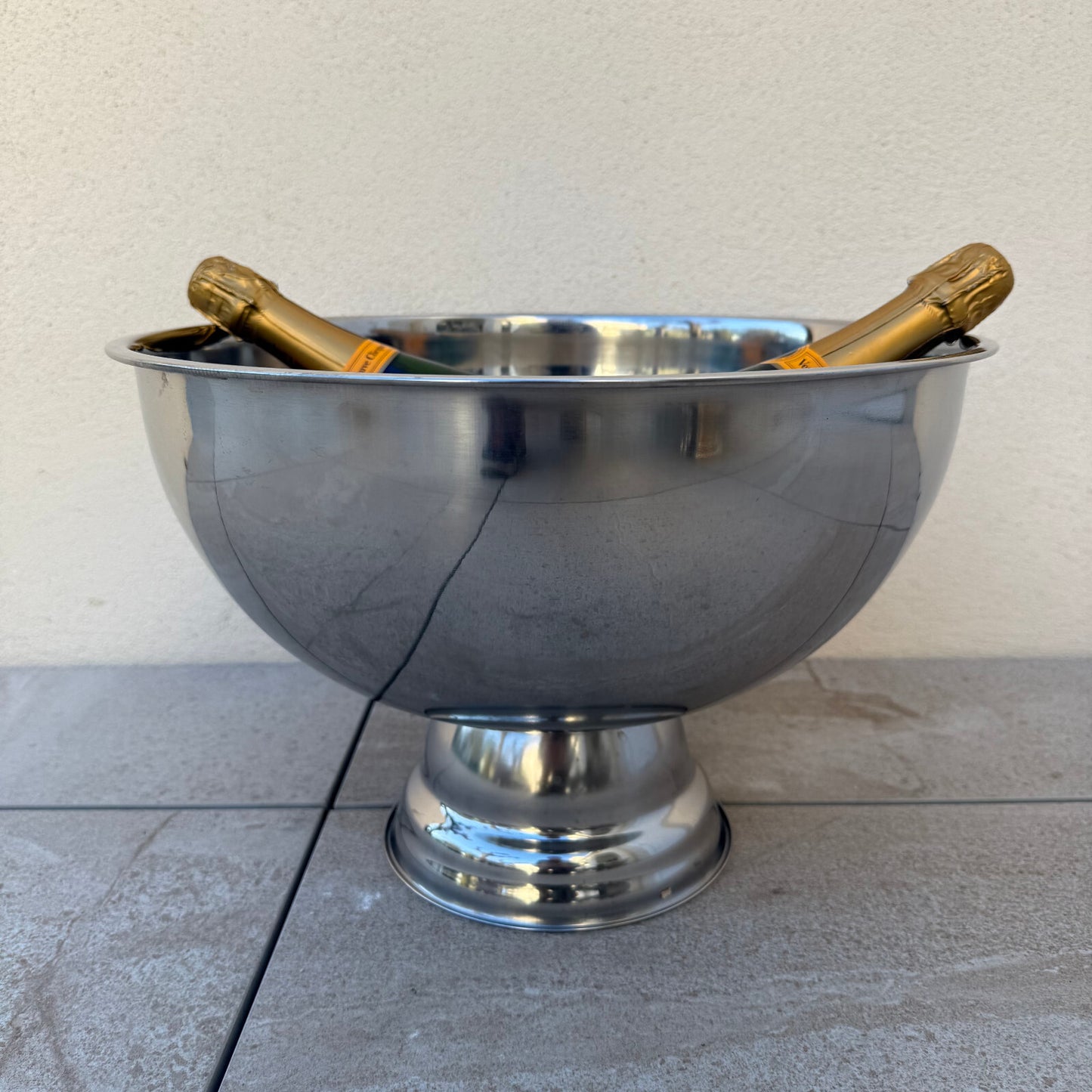 Vintage French Champagne Inox Ice Bucket Cooler Basin 1604255