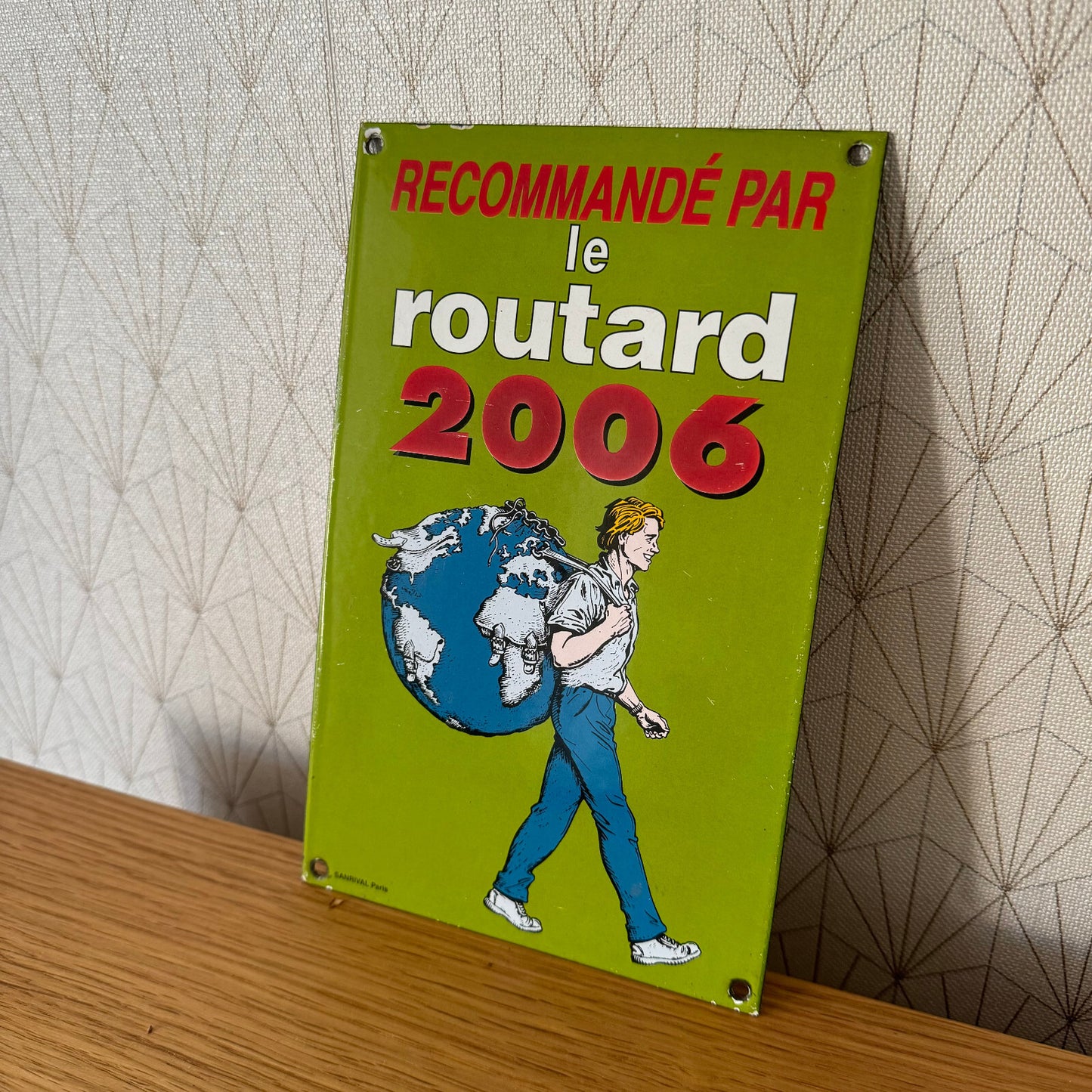 French Enamel Sign Le Routard 2006 Travel Guide Plaque Sanrival 23032517 Fleamarketfrance