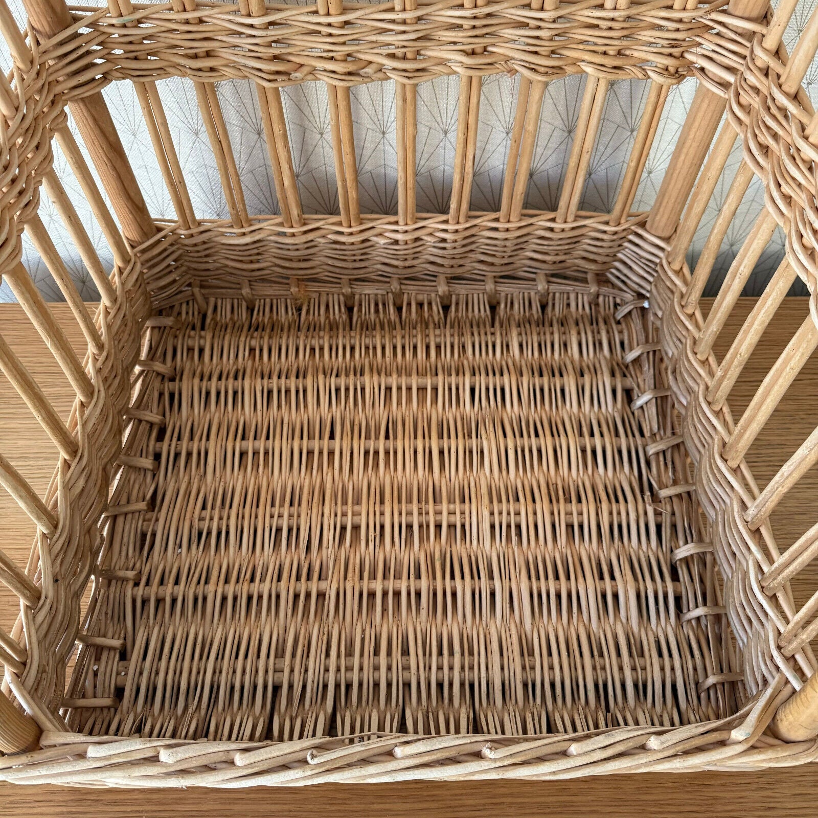 Vintage French Wicker Basket Vintage rattan bakery display bread 0901253 - Fleamarketfrance