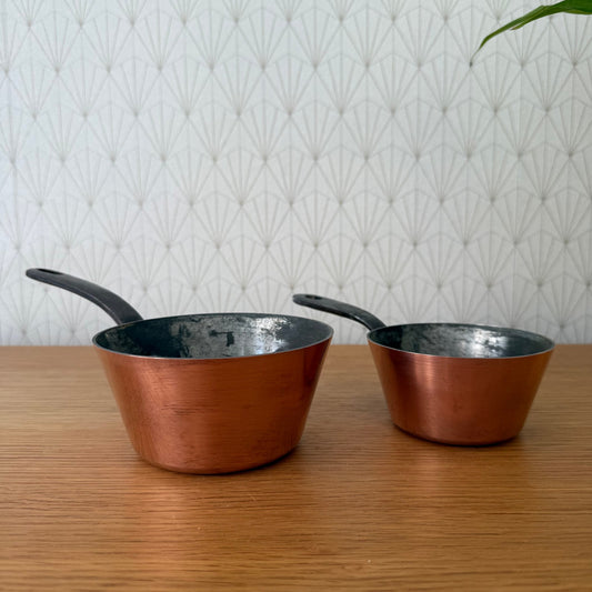French Copper Pans Windsor Villedieu Vintage Set Tin Lined 23072520 Villedieu