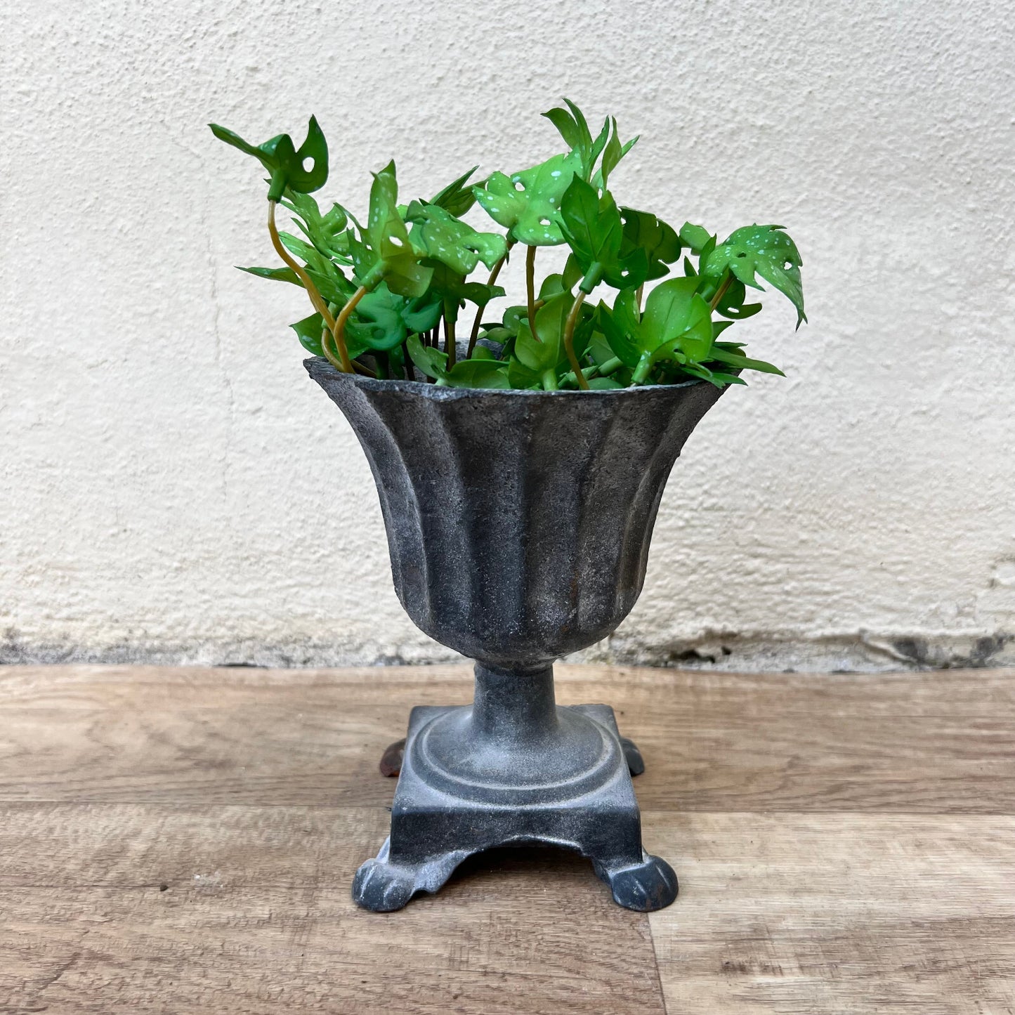 French Cast Iron Urn Vintage Garden Planter Pedestal Footed 20082220 Fleamarketfrance