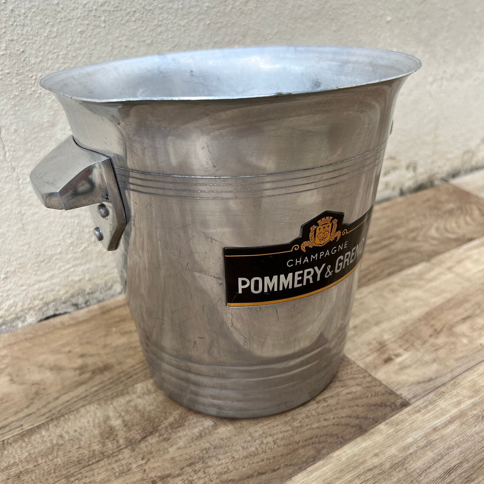 Vintage French Pommery Champagne Ice Bucket Metal Cooler 20082212 Fleamarketfrance
