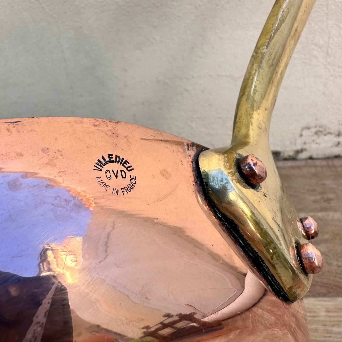 French Copper Pan Villedieu Tin Lined Vintage Frying Pan Cookware 2407233 Fleamarketfrance