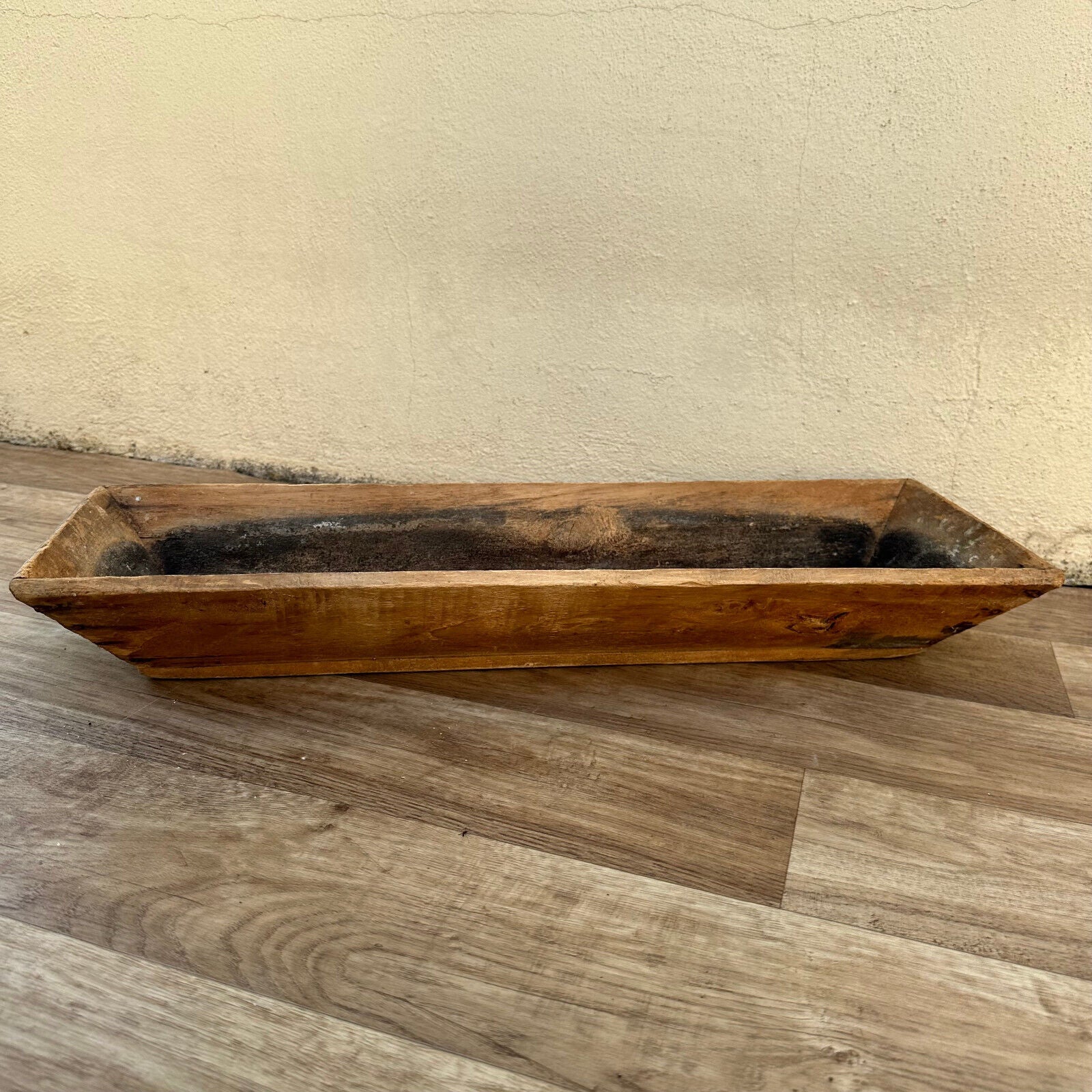 Vintage French Wooden BREAD BASKET 1950s long table center 10022417 - Fleamarketfrance