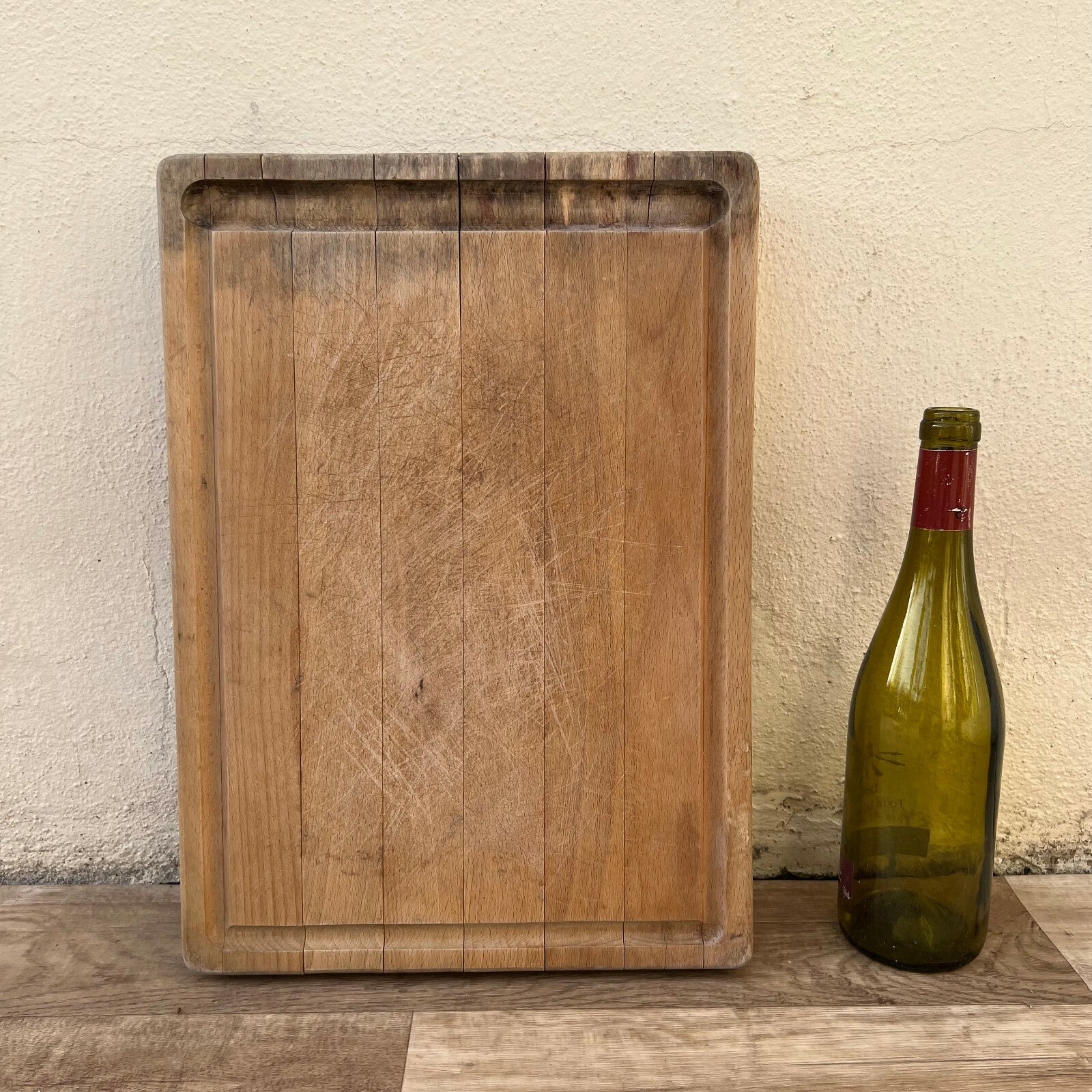 Antique French Bread Board Cutting Chopping Wood Thick Vintage 0502222 Unbranded