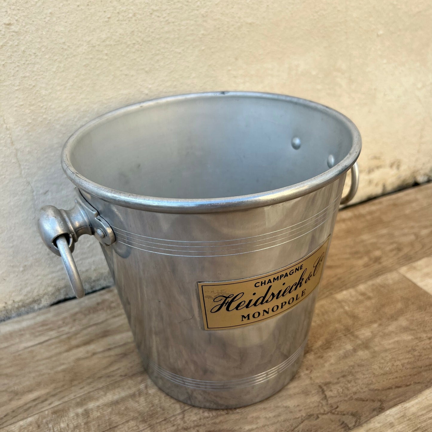 Vintage Heidsieck Champagne Bucket French Silver Metal Cooler 04032226 Fleamarketfrance
