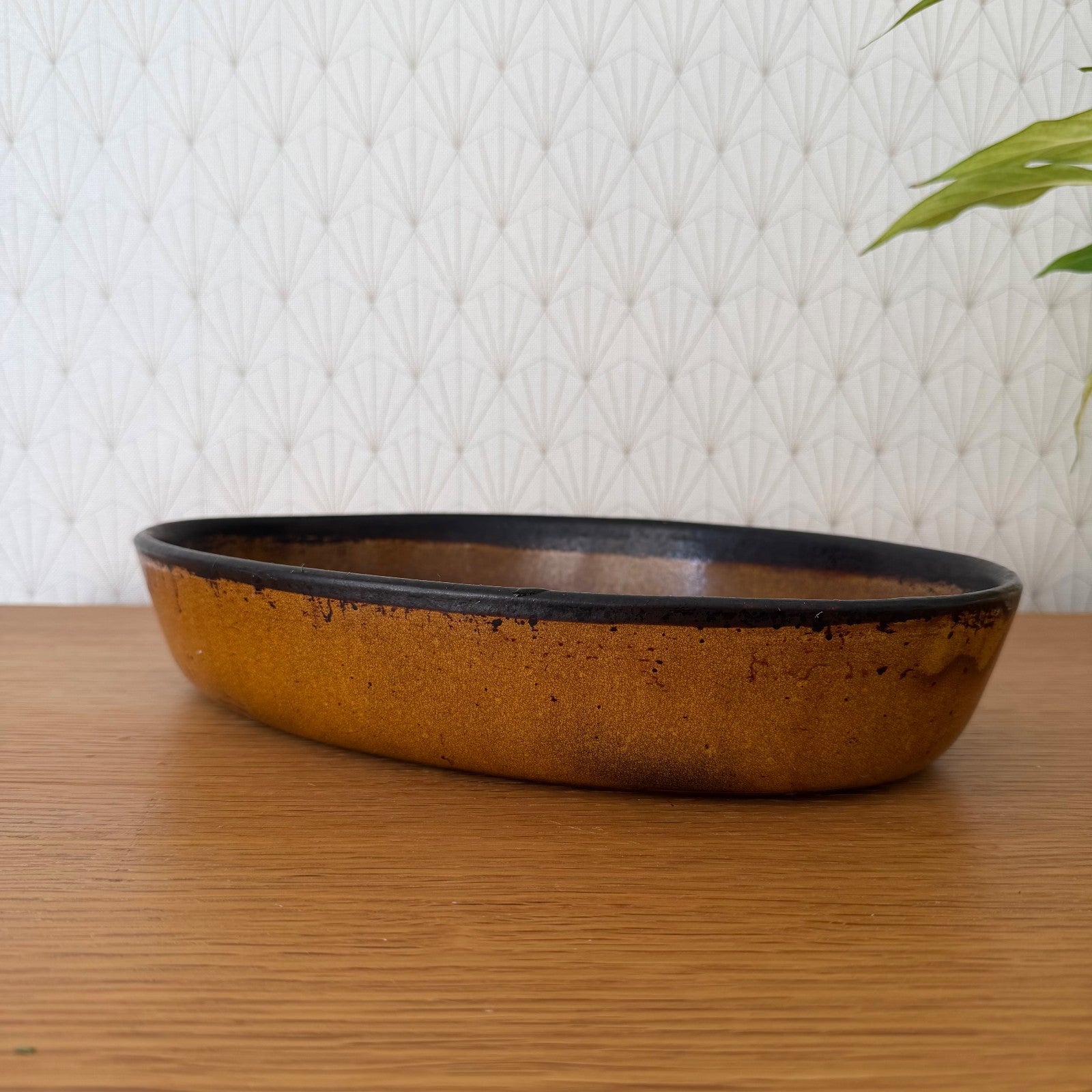 Vintage French Pottery Gratin Dish Oval Rustic Stoneware Terrine 25052613 Fleamarketfrance