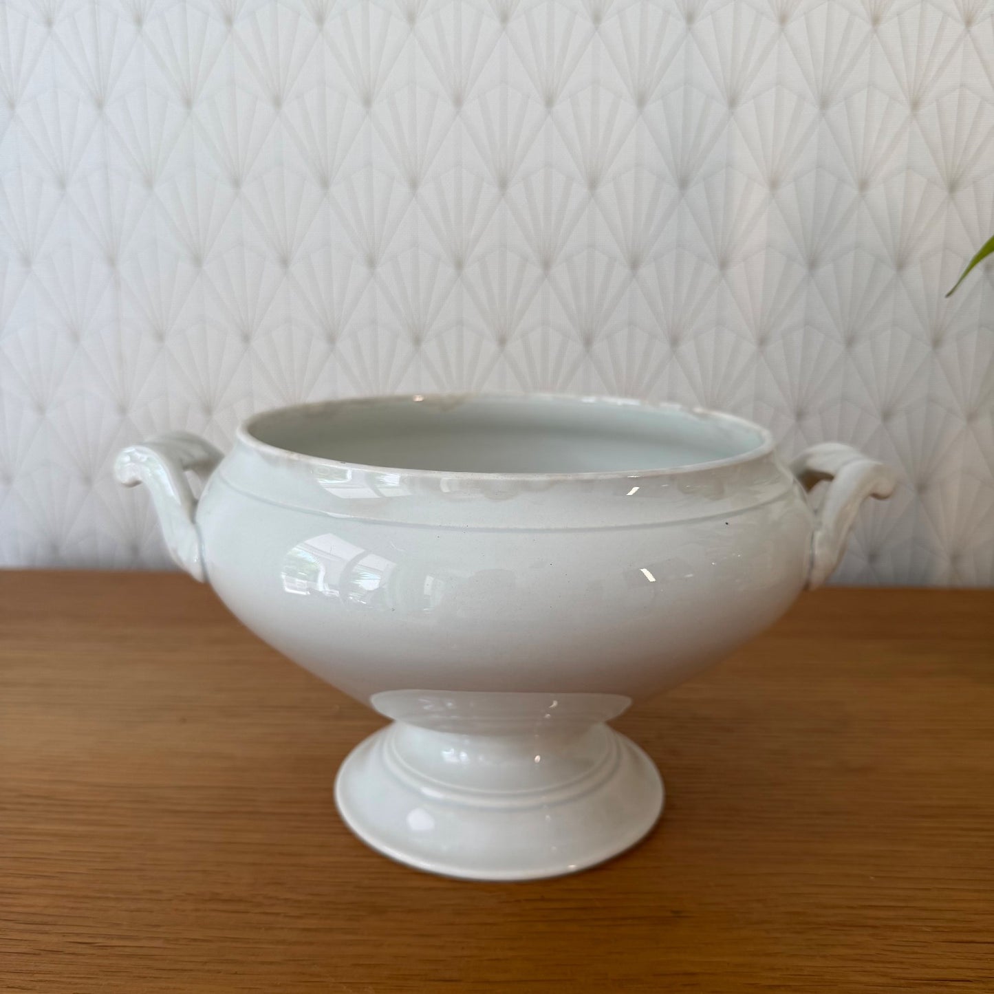 French White Earthenware Tureen Creil Montereau Terre de Fer Vintage 10062611 Fleamarketfrance : French vintage and antique decor