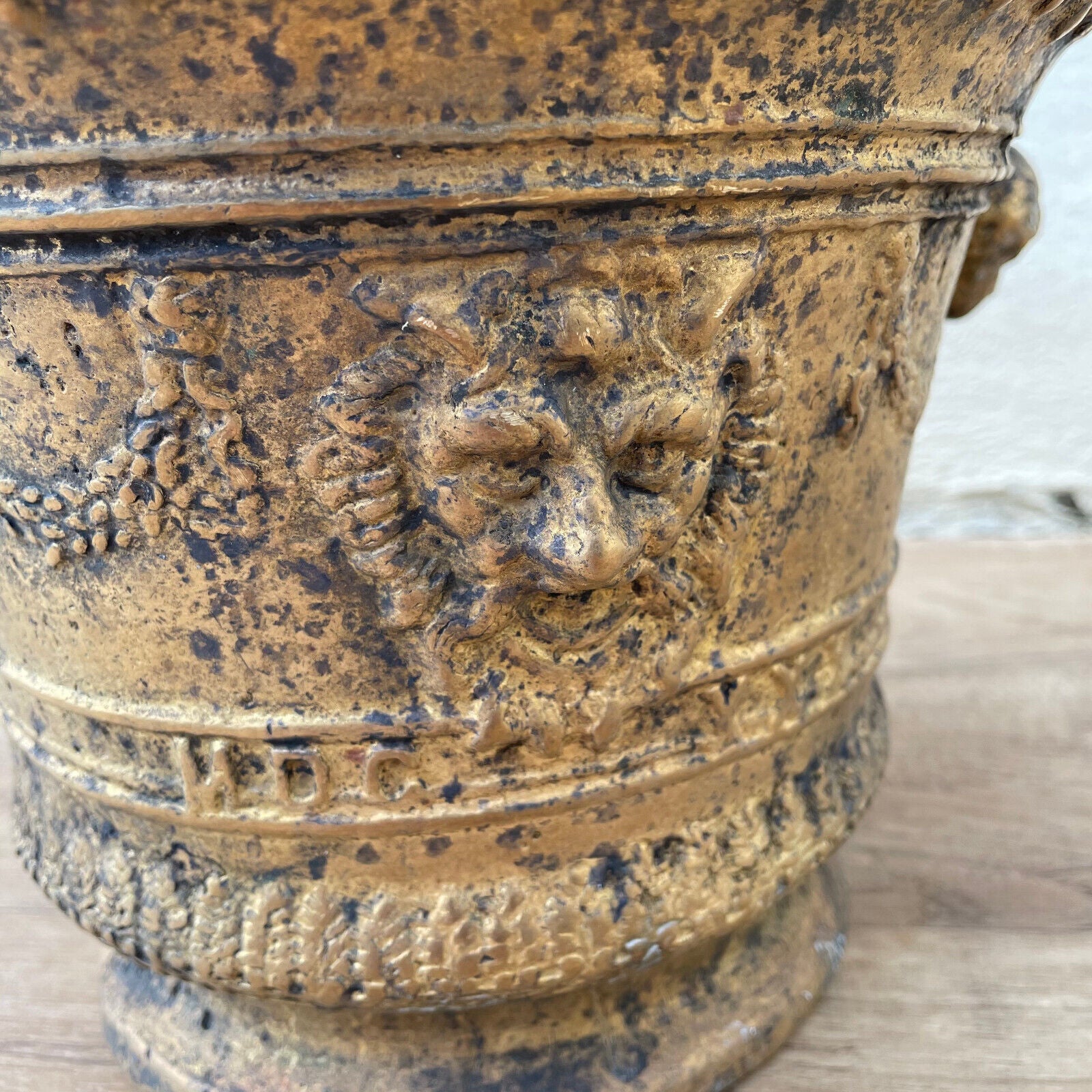 Antique Louis XIV Period French Bronze Mortar 17th Century Dated 1671 02112213 - Fleamarketfrance