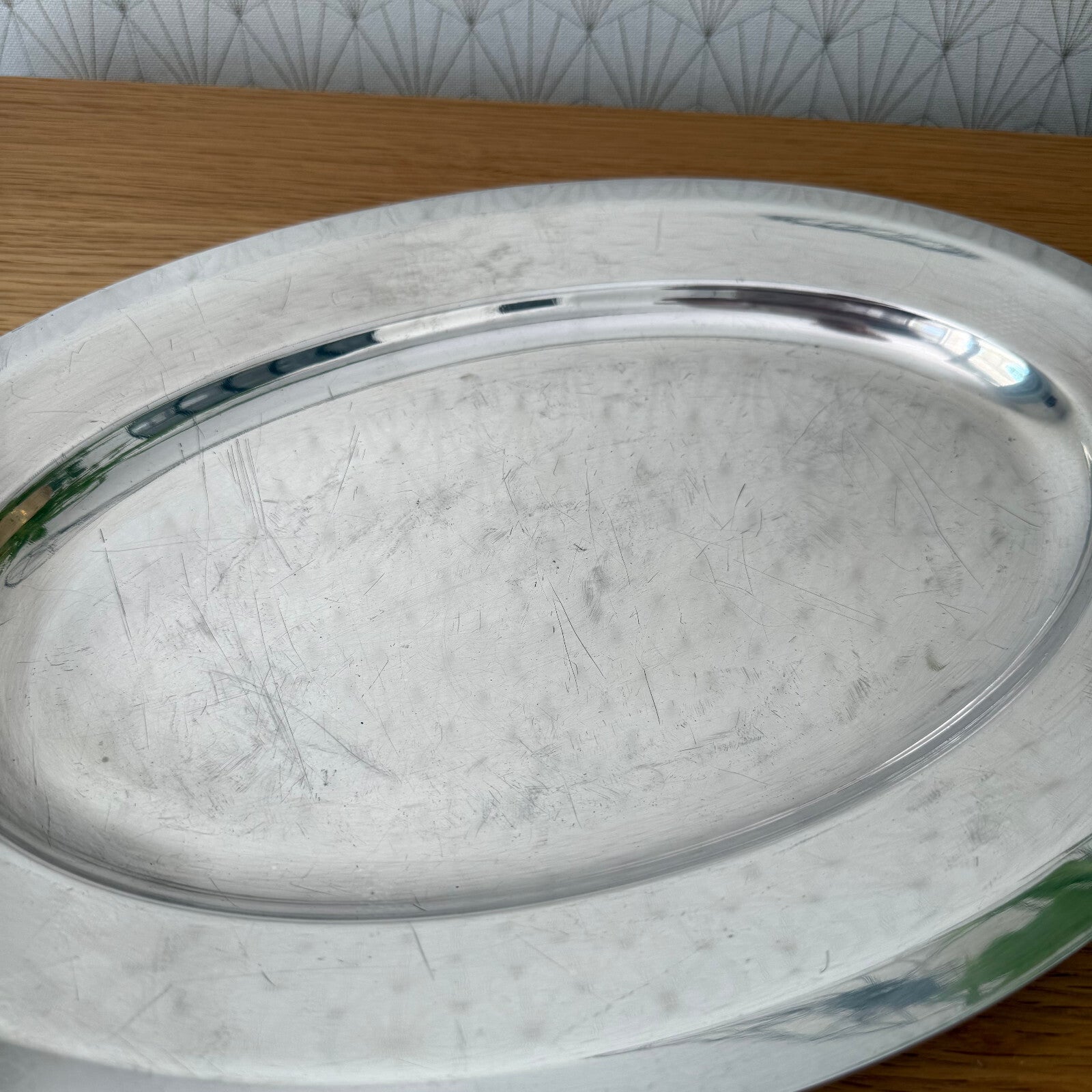 Vintage Christofle Silver Plated Oval Serving Tray French Paris 0905252 Christofle