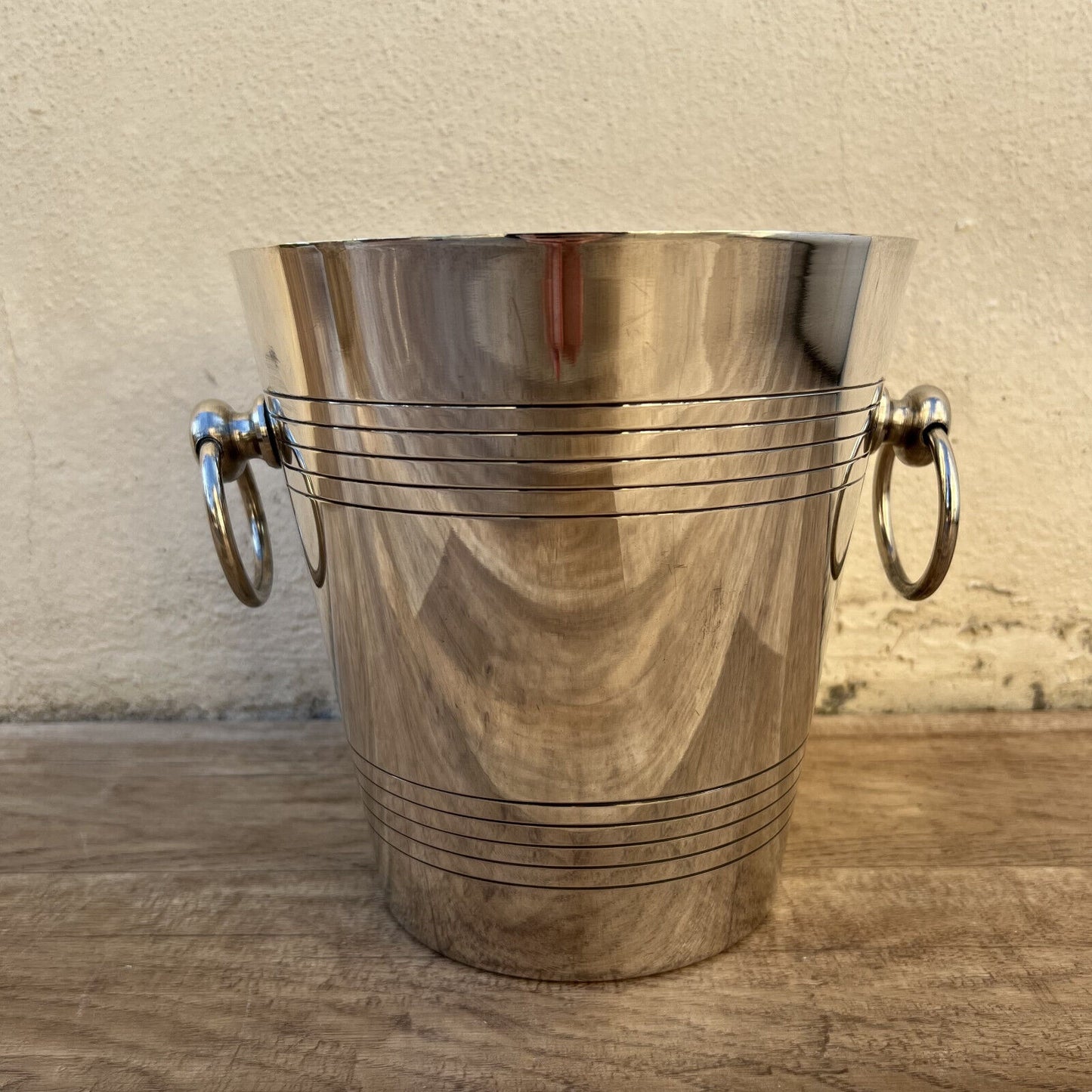 Vintage French Champagne Silverplate Ice Bucket Cooler 0903257 - Fleamarketfrance