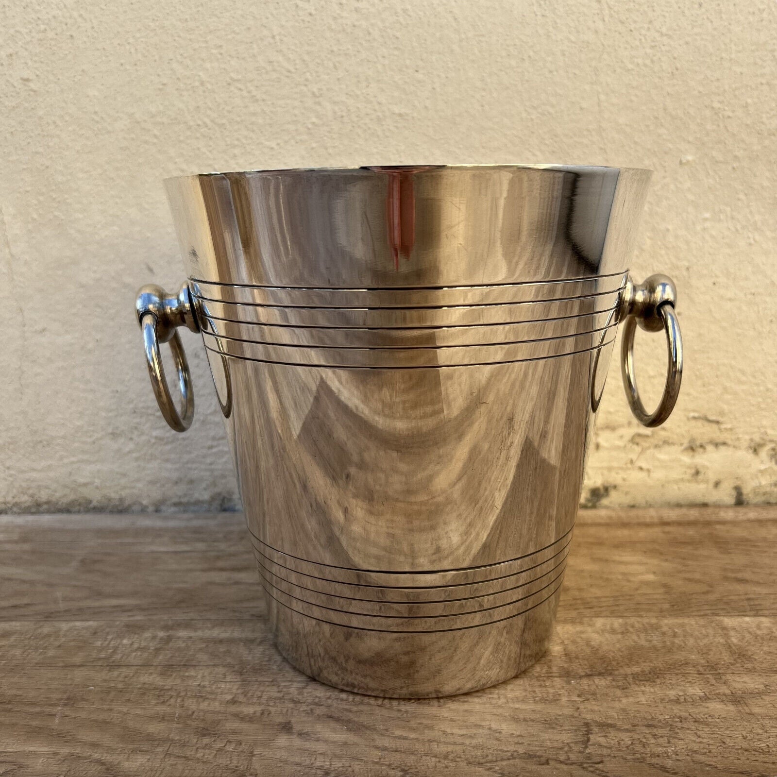 Vintage French Champagne Silverplate Ice Bucket Cooler 0903257 - Fleamarketfrance