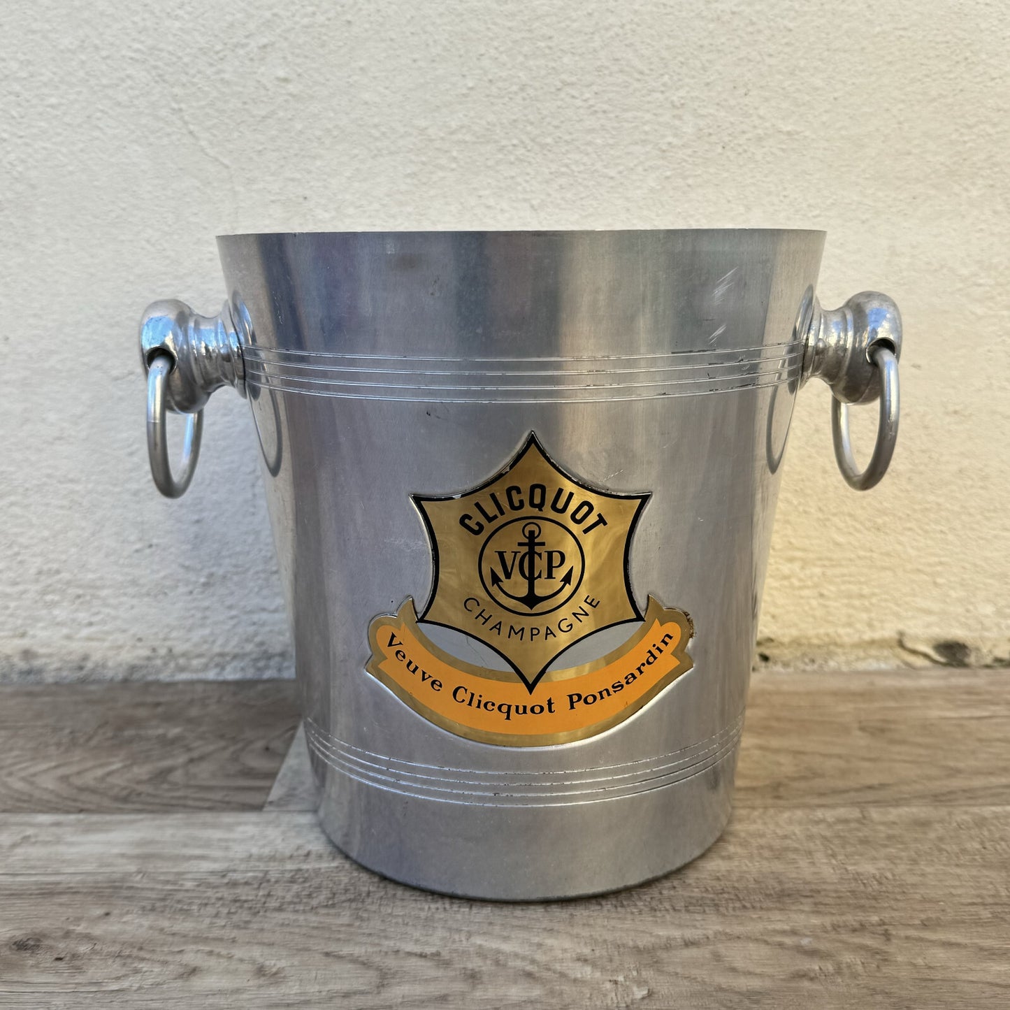Vintage Veuve Clicquot Champagne Ice Bucket French VCP Aluminum 0905244 Veuve Clicquot