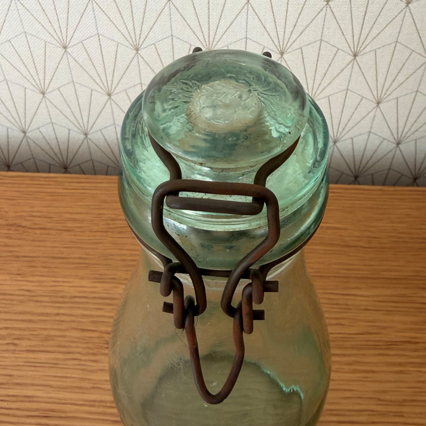French Preserve Jar La Lorraine Swing Top Glass Stopper Vintage 1305264 Fleamarketfrance