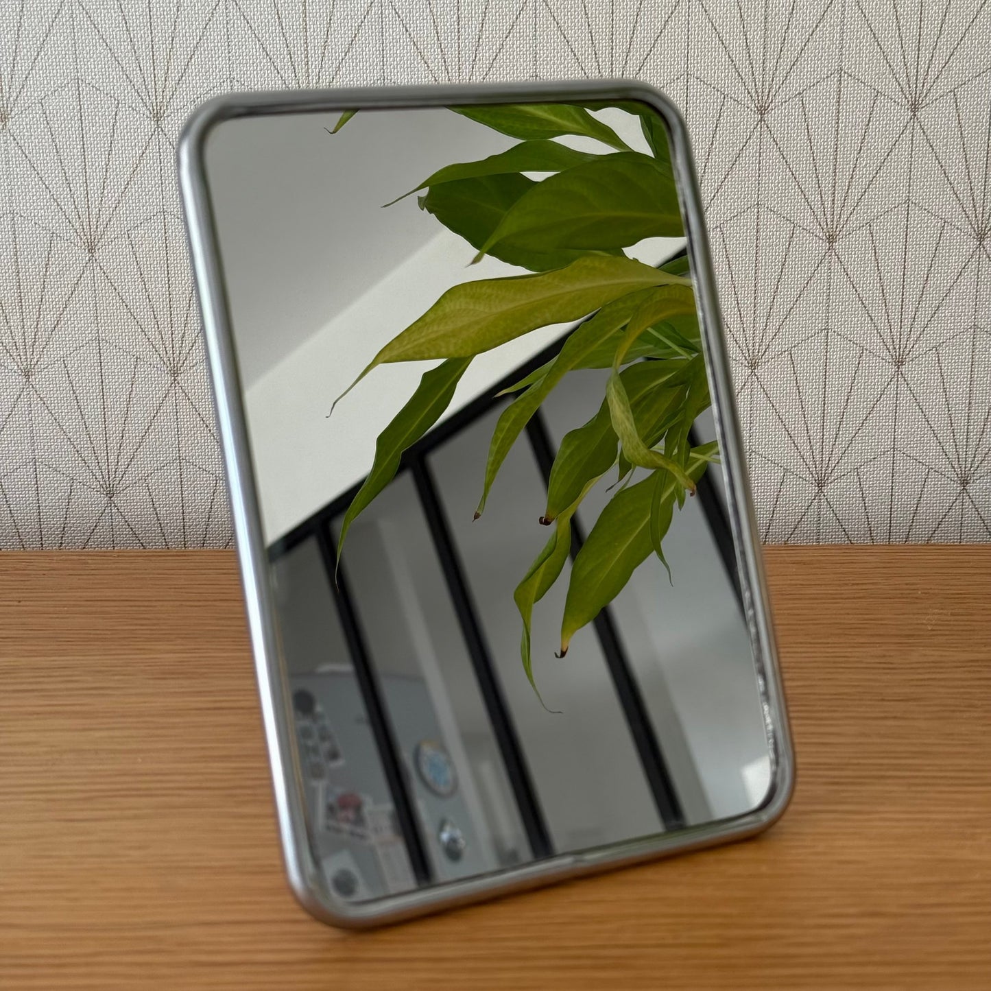 Vintage French metal bathroom STANDING MIRROR 1707255 Fleamarketfrance