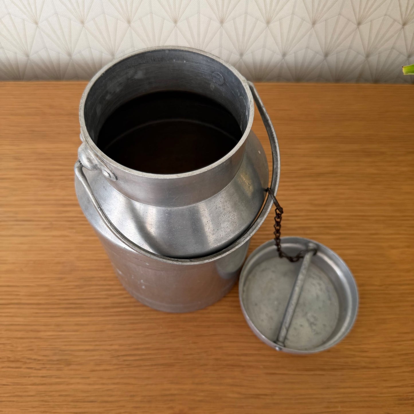 Vintage old aluminium milk churn milk can milkchurn pot 1 1/2L 1805262 Fleamarketfrance