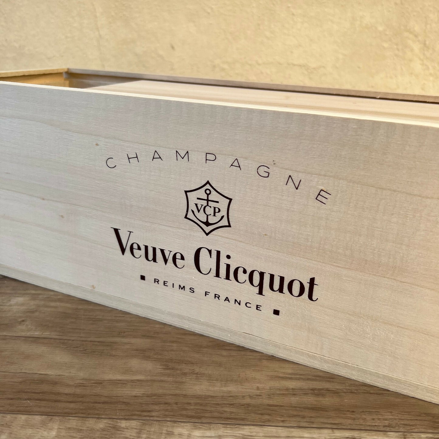 French Veuve Clicquot Champagne Bottle Crate Box 16 1/4"  3010251
