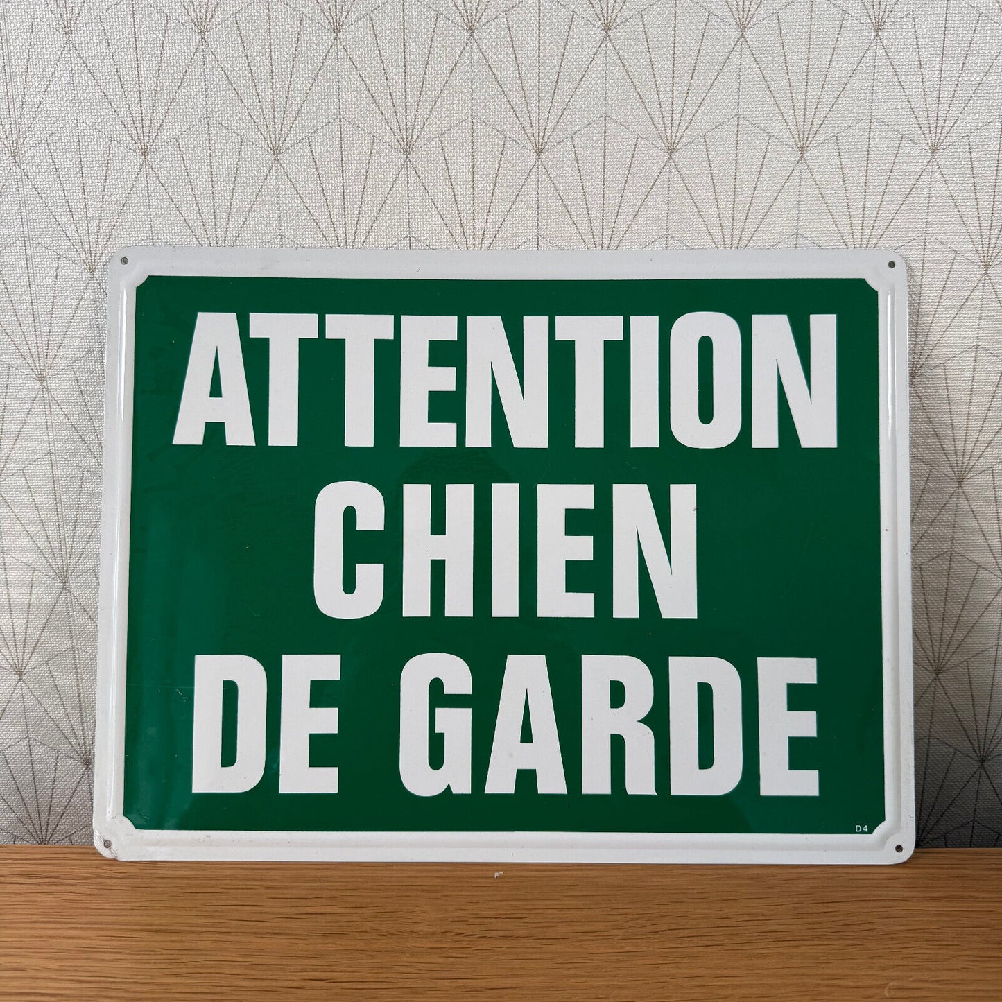 French Street Sign Plaque - ATTENTION CHIEN DE GARDE 2212242 - Fleamarketfrance