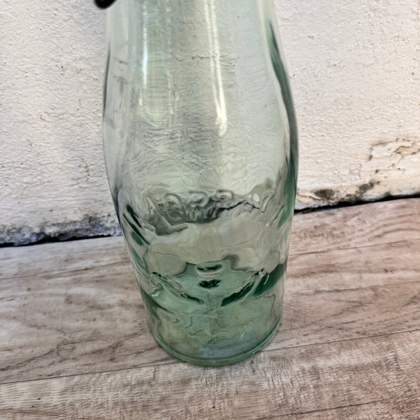 Old bottle preserve l'ideal jar glass porcelain stopper 11 1/2" 18102311 - Fleamarketfrance