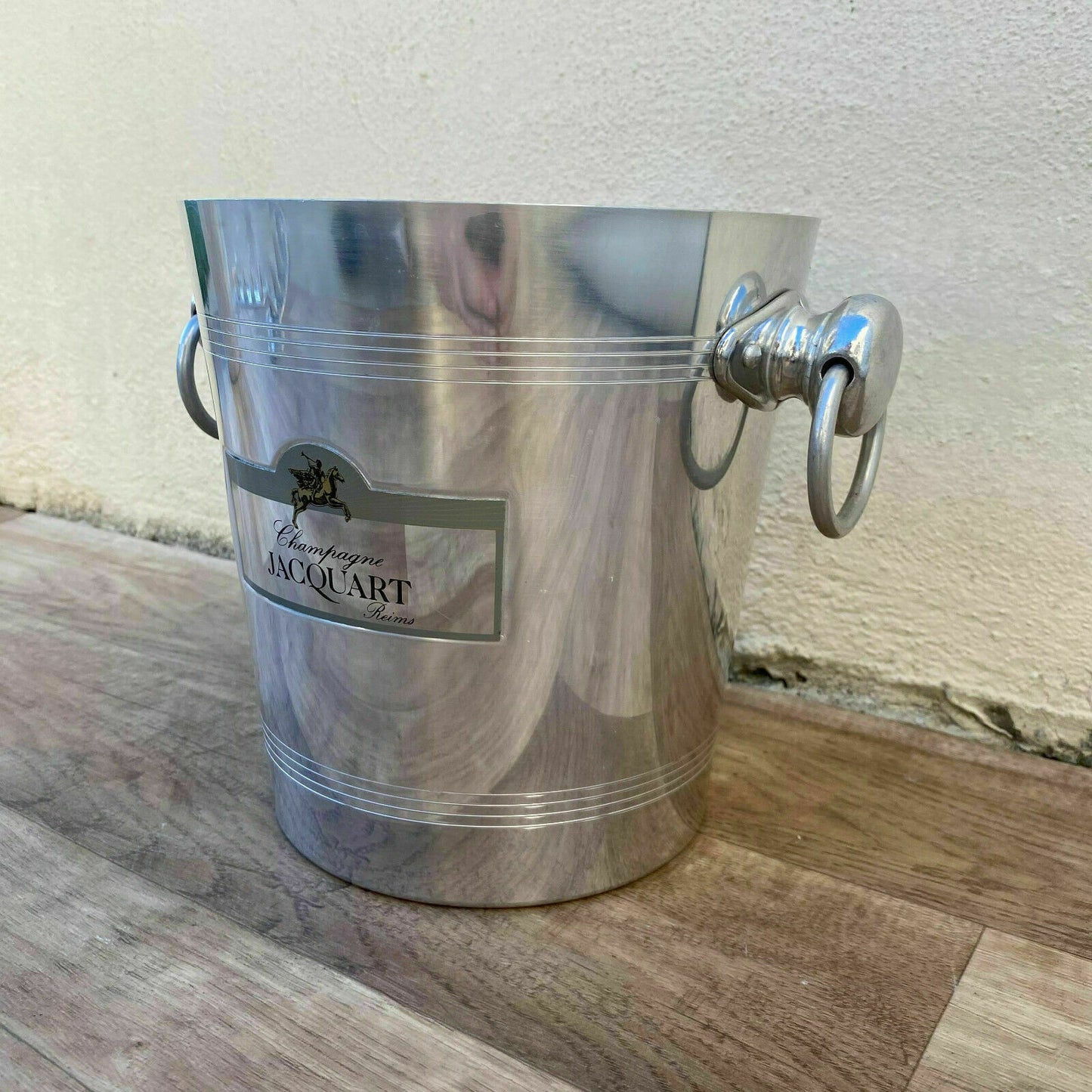 French Champagne Ice Bucket Vintage Jacquart Cooler Stainless Steel 1811203 Fleamarketfrance