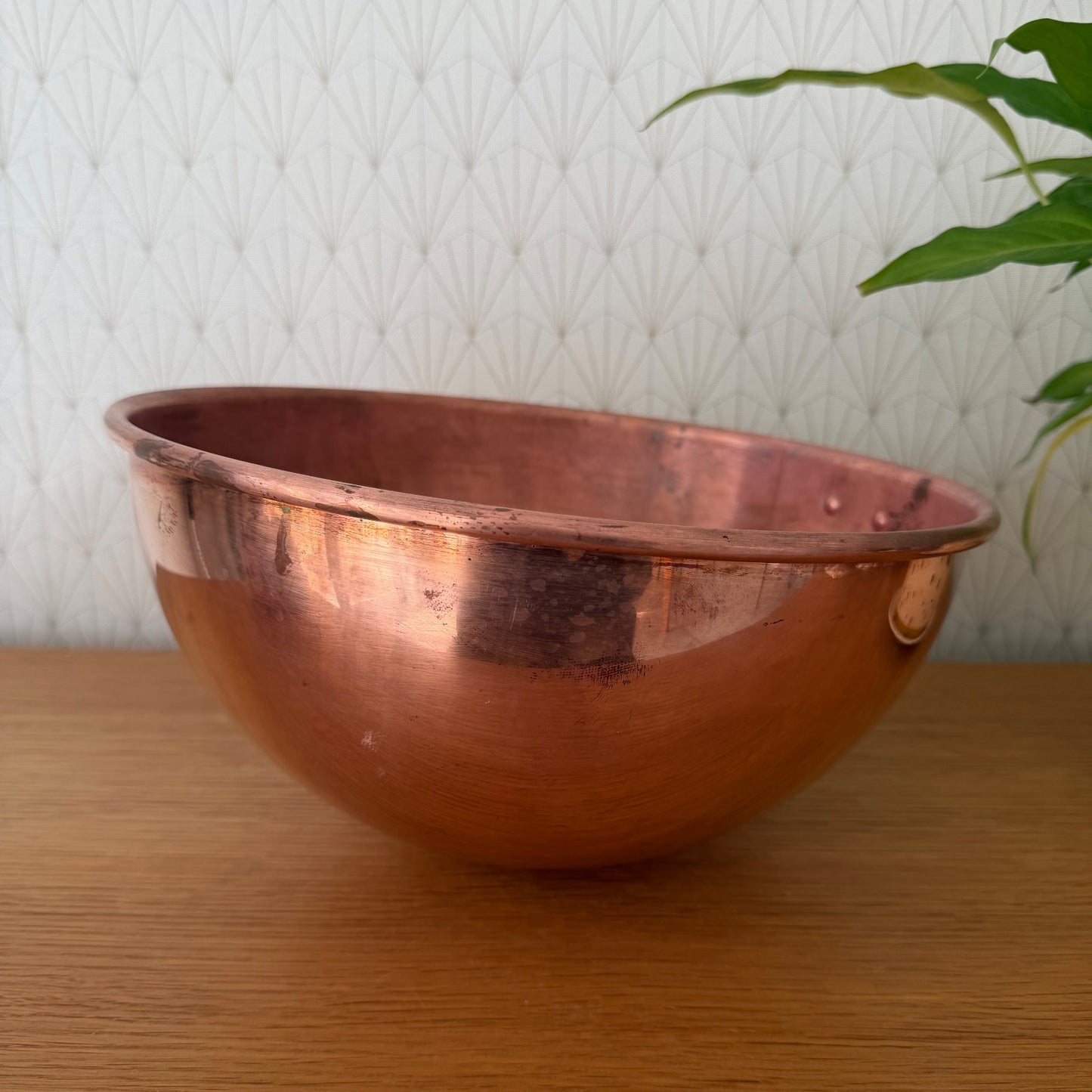 Vintage French Mauviel Copper Cul de Poule Chef Mixing Bowl 13052612 Antique