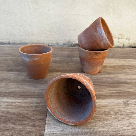 French Terracotta Pots Set 4 Vintage Planters Terra Cotta 60s 10122215 Fleamarketfrance