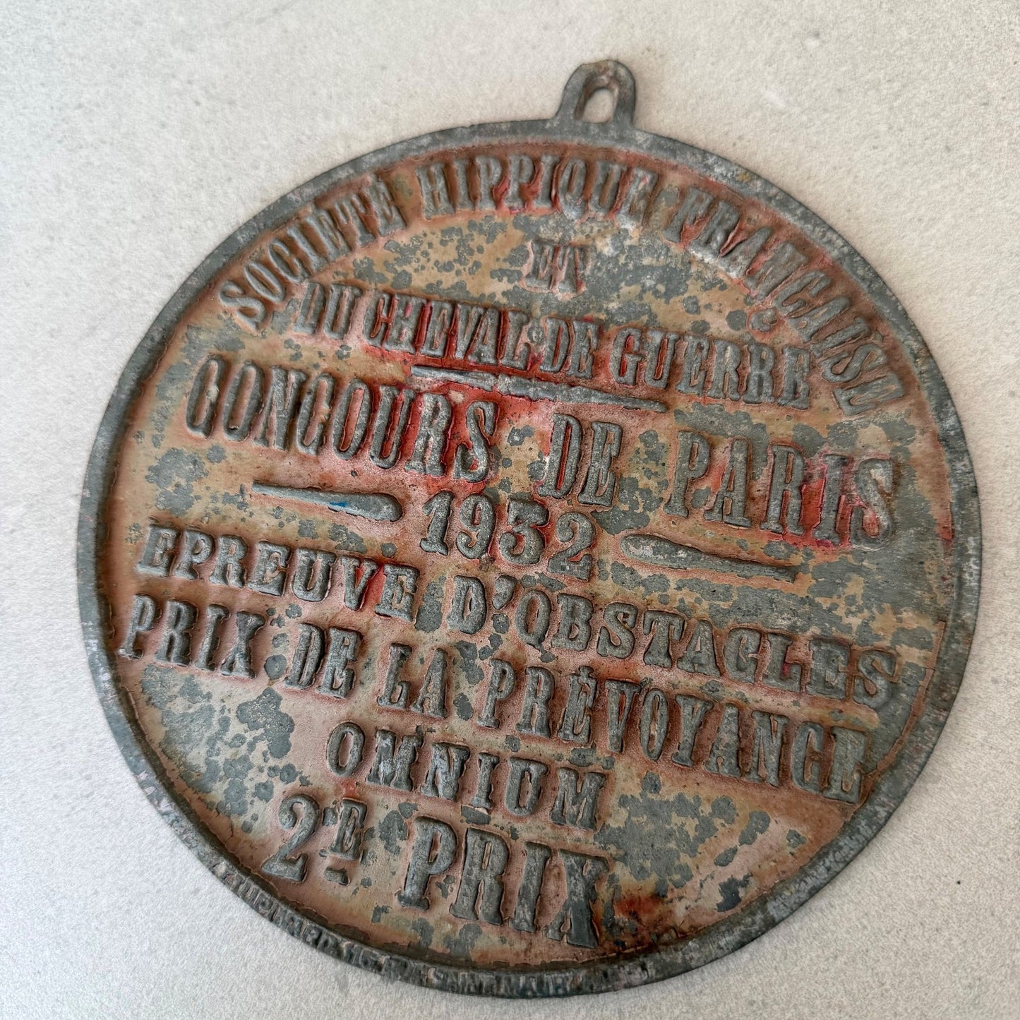 French Vintage Agricultural Medal Bronze 1952 Livestock Prize Award 08022617 Fleamarketfrance