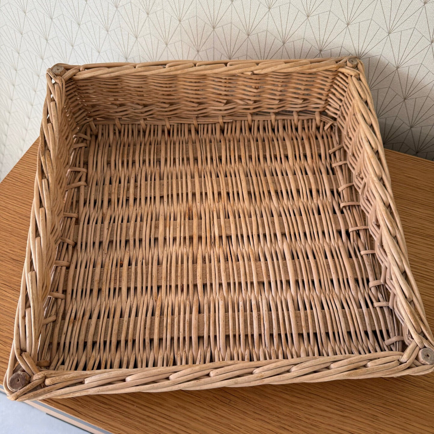 Vintage French Wicker Basket Vintage rattan bakery display bread 0211245 - Fleamarketfrance