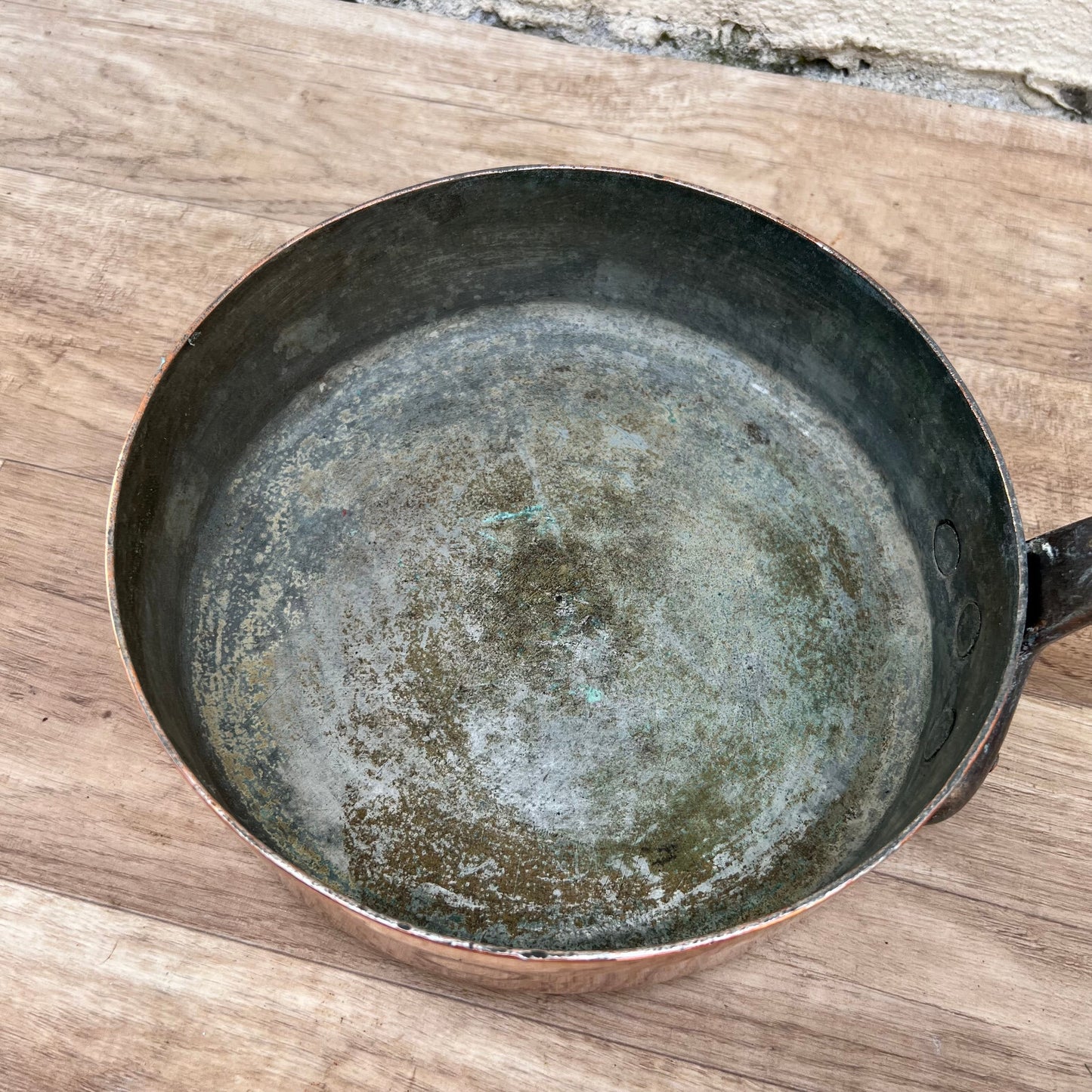 French Copper Pan 2mm Sauteuse Vintage Culinary Cookware France 0712228 Unbranded