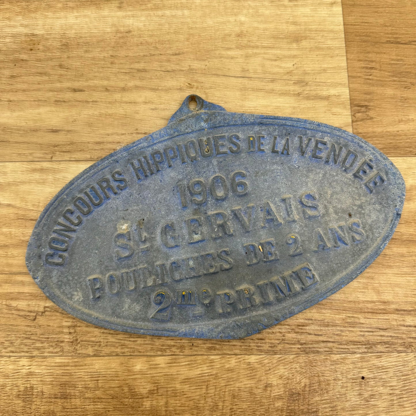 French Horse Racing Plaque 1906 Vendee Agricultural Award Vintage 1909246 Fleamarketfrance