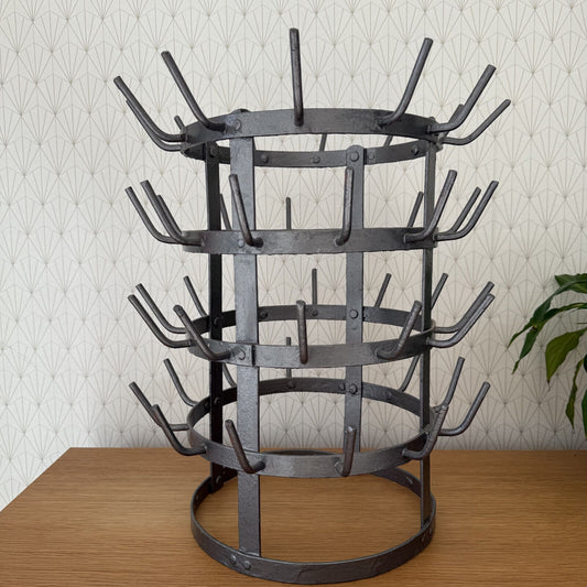 Vintage French Wine Champagne Bottle Drying Wine Rack hanger 0301257 - Fleamarketfrance