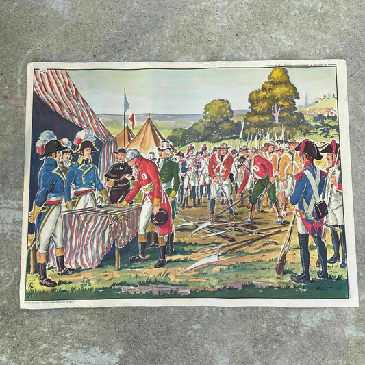 French Educational Poster Double-Sided History Military School Chart 05112118 Fleamarketfrance