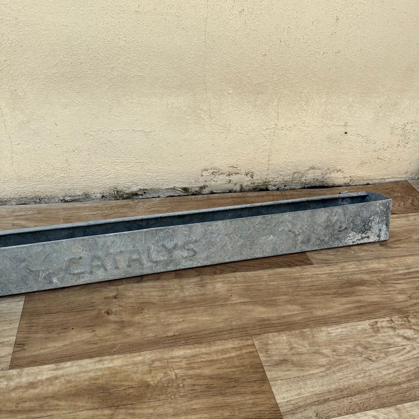 Vintage French Primitive Zinc Metal Country Farm Feeder Planter 1906231 shelf Fleamarketfrance