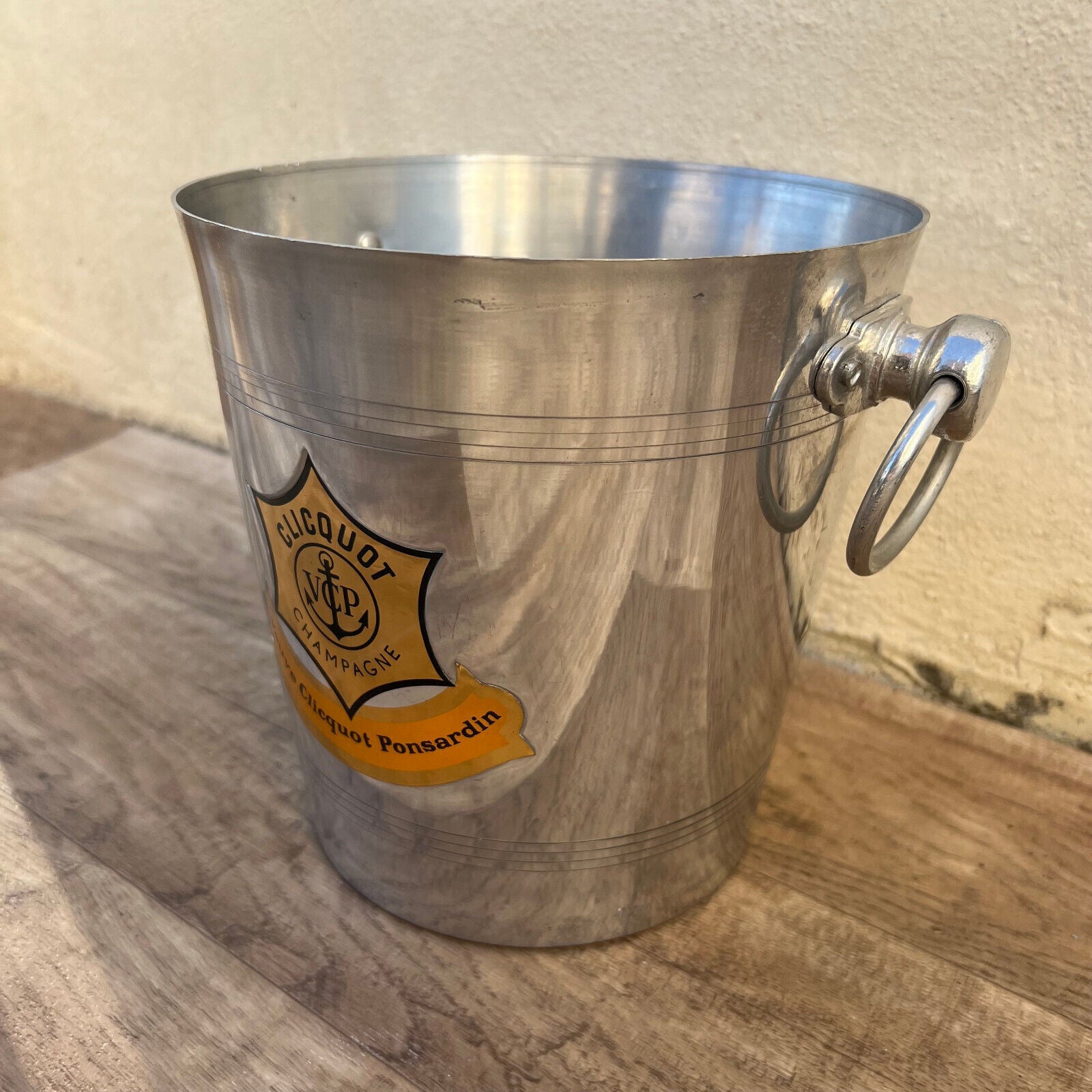 Vintage French Champagne Ice Bucket Cooler Made France VEUVE CLICQUOT 0903256 - Fleamarketfrance