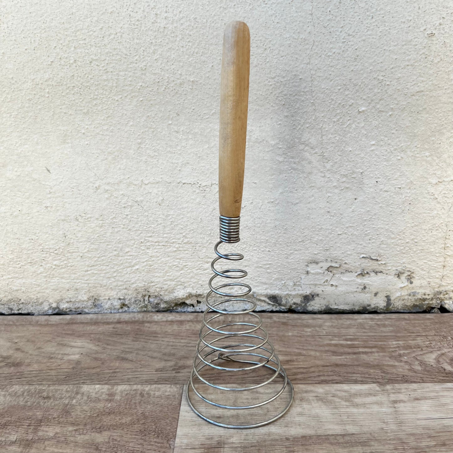 French Wire Whisk Vintage Wooden Handle Kitchen Utensil Beater 2007229 Unbranded