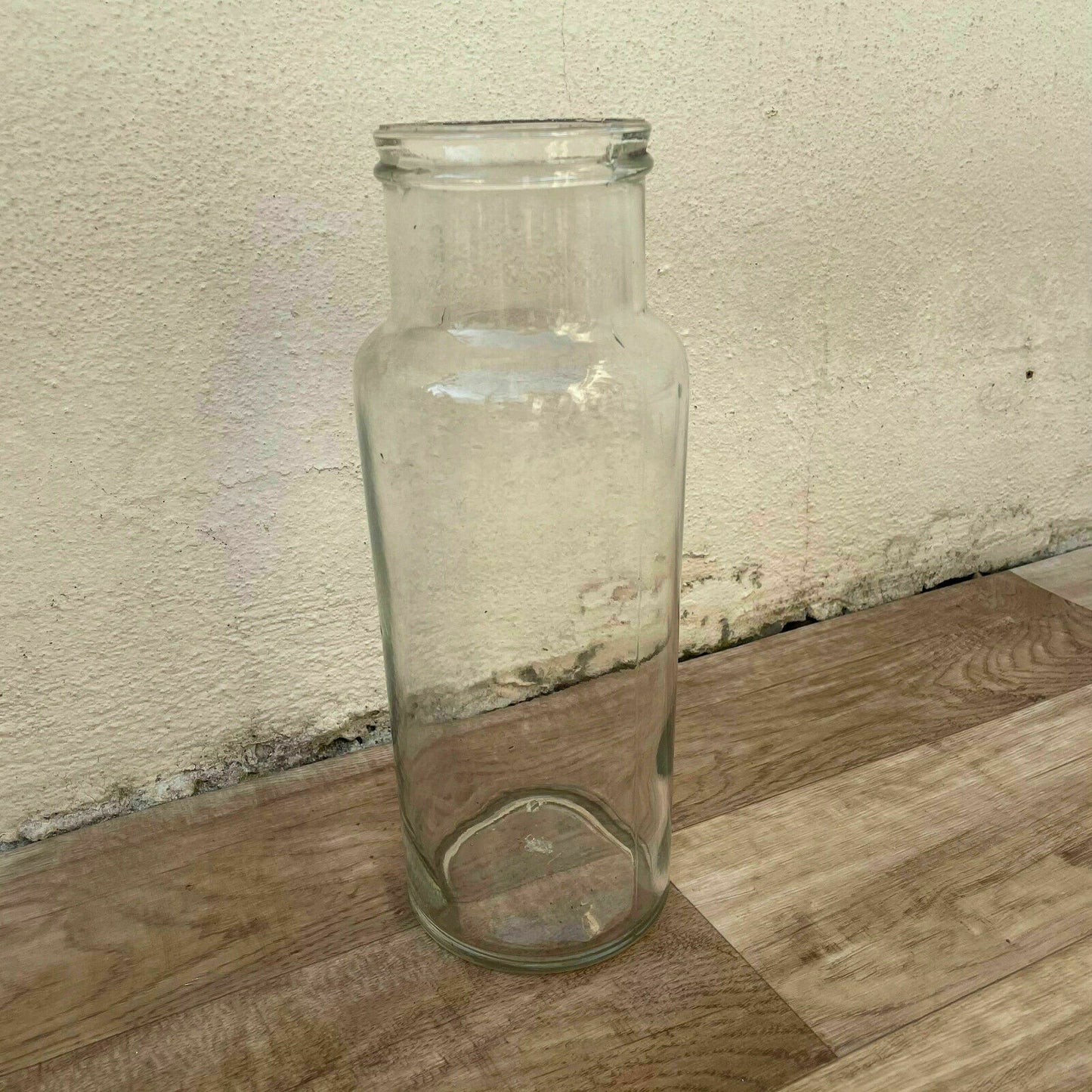 French Antique Glass Bottle 19th Century Hand Blown Clear Convent 0107214 Lalique