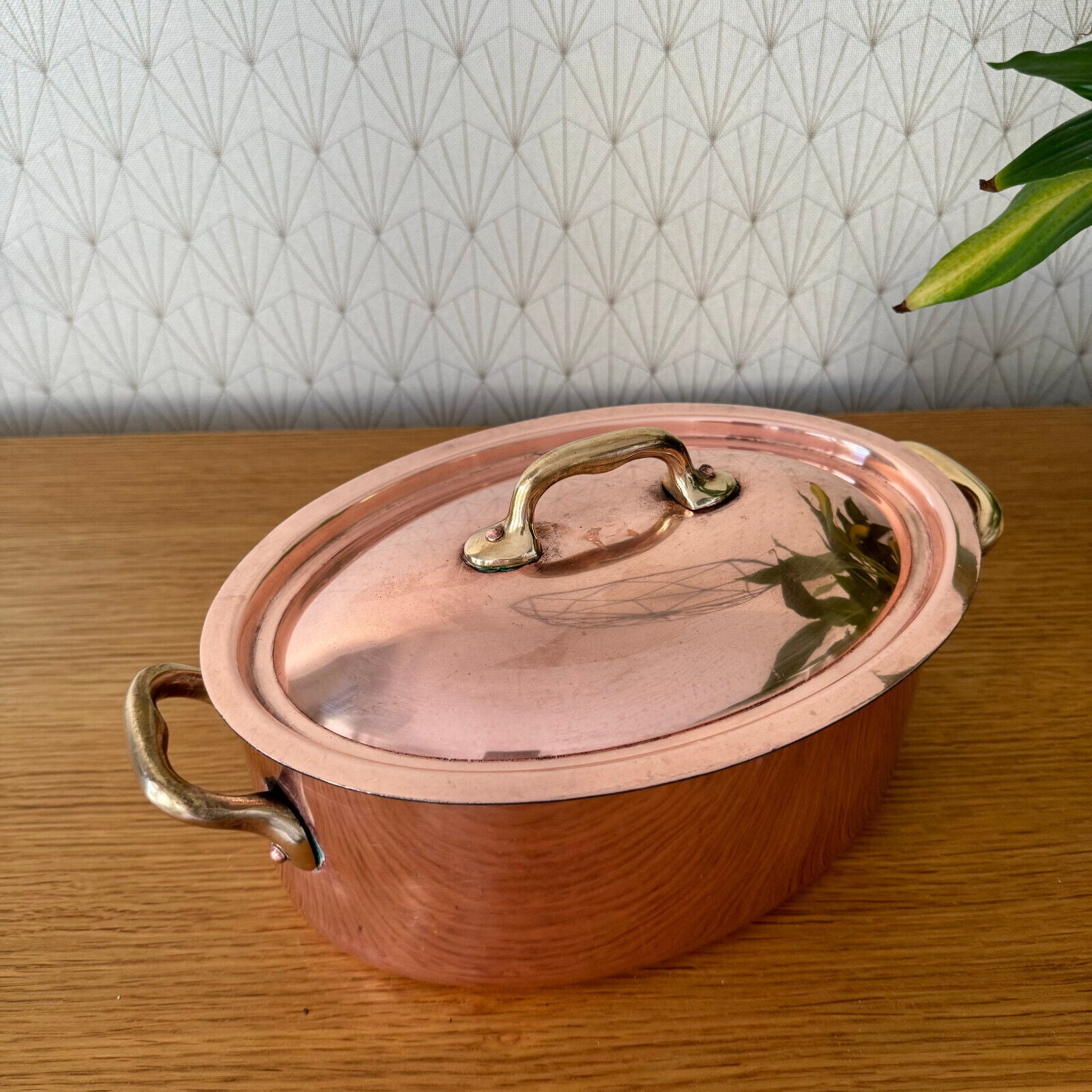 Vintage French stock pot Vtg Copper Cookware made in france 6 1/2" 15062422 - Fleamarketfrance