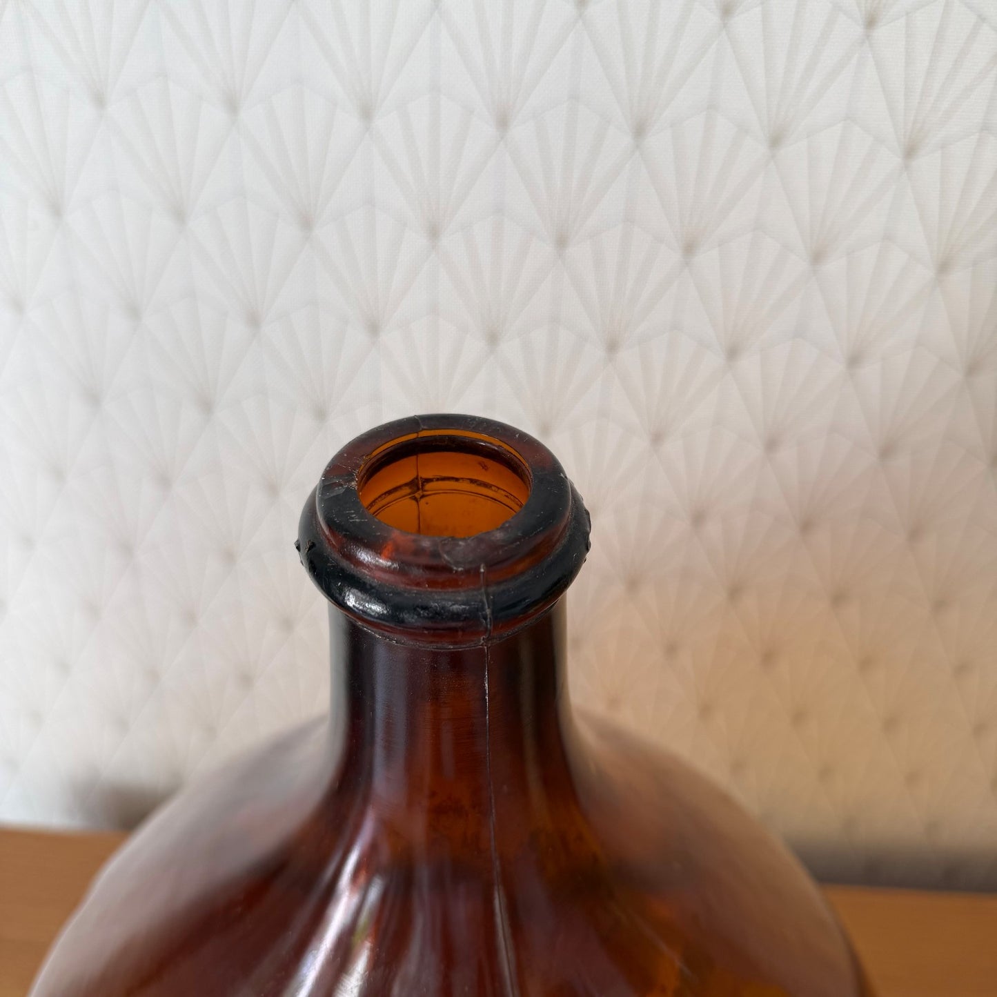 Antique French Dame Jeanne Amber Glass Demijohn Wine Bottle 1107261 Fleamarketfrance