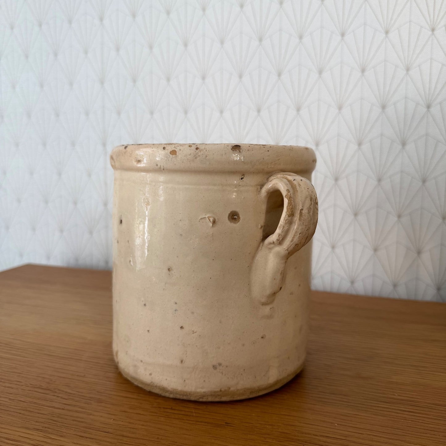 Italian Sardine Pot Antique Stoneware Crock Two Handles 01072611 Unbranded