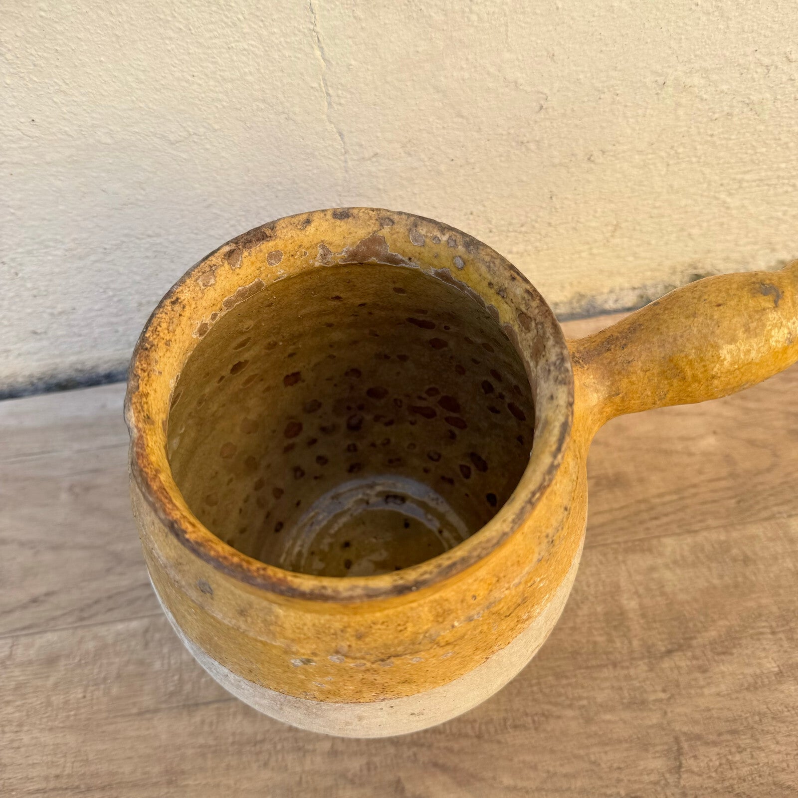 French vintage stoneware potery cooking pot France 1302252 Unmarked