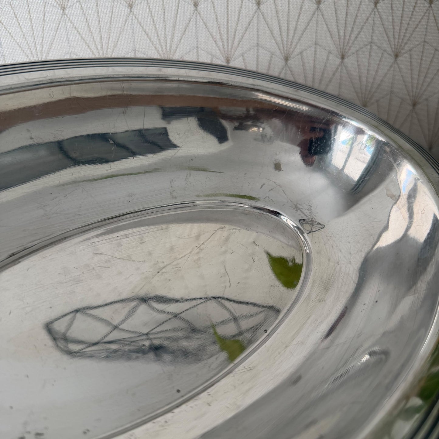 Ercuis Silverplate French Oval Serving Platter Art Deco Tray 2607266 ercuis