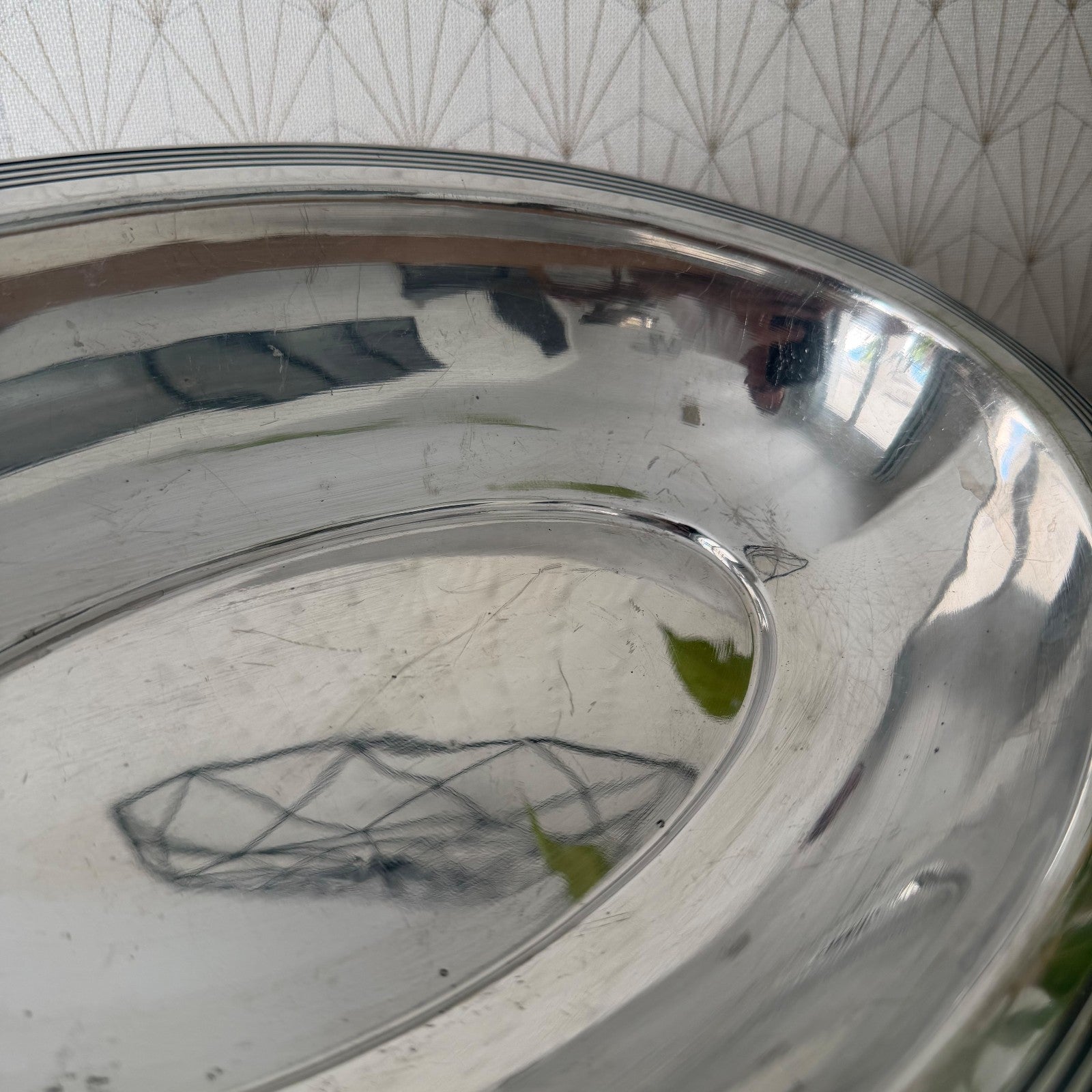 Ercuis Silverplate French Oval Serving Platter Art Deco Tray 2607266 ercuis