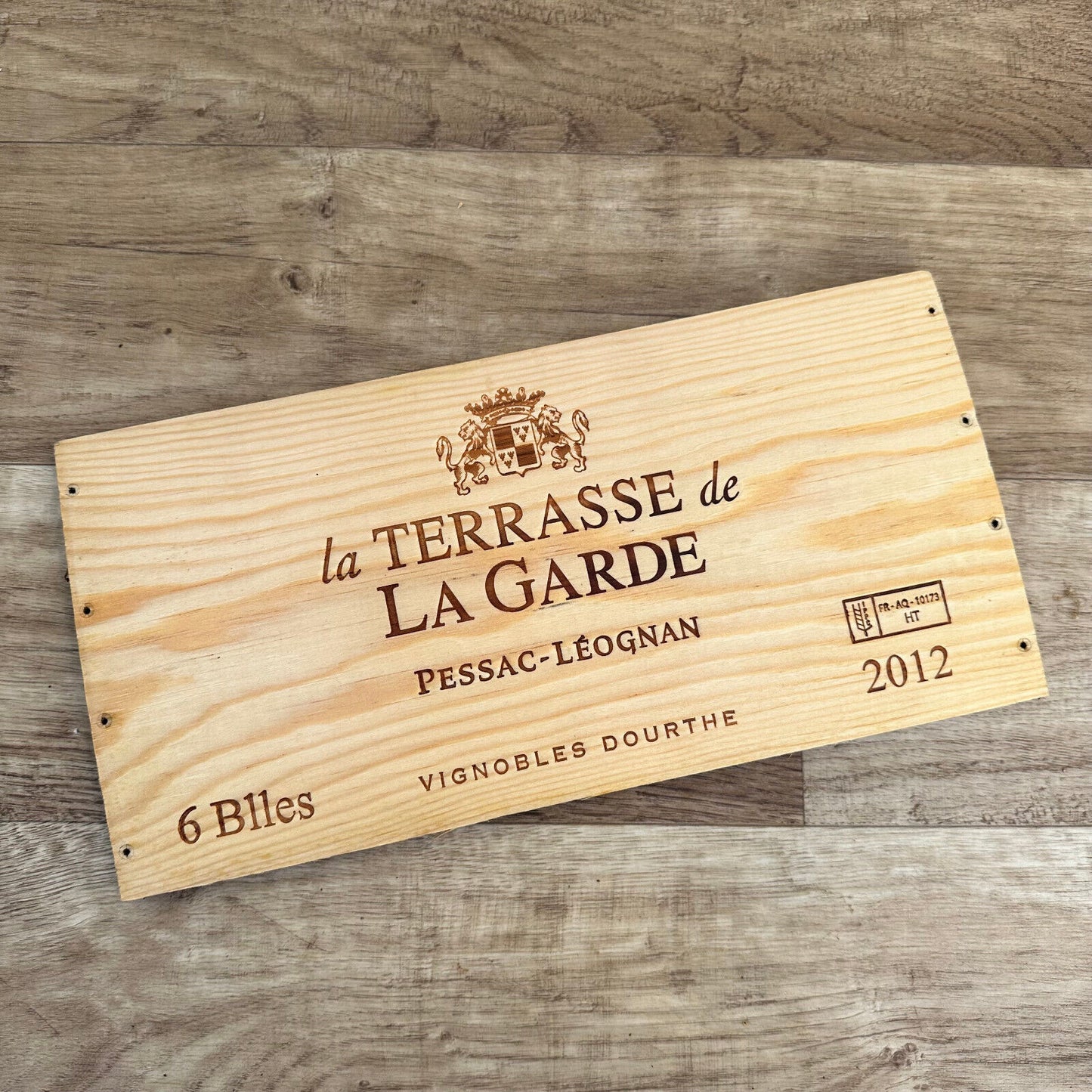 Wine Wood Crate Box Panel Vintage French wall sign Pessac 10022438 - Fleamarketfrance