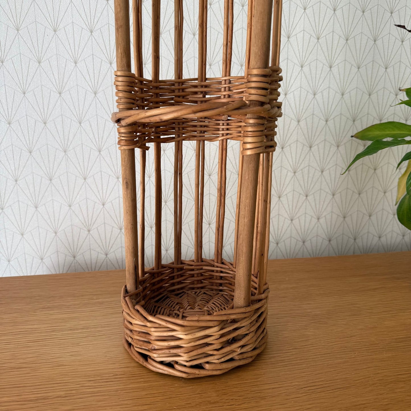 French bread basket wicker rattan storage organizer display bakery 04092512